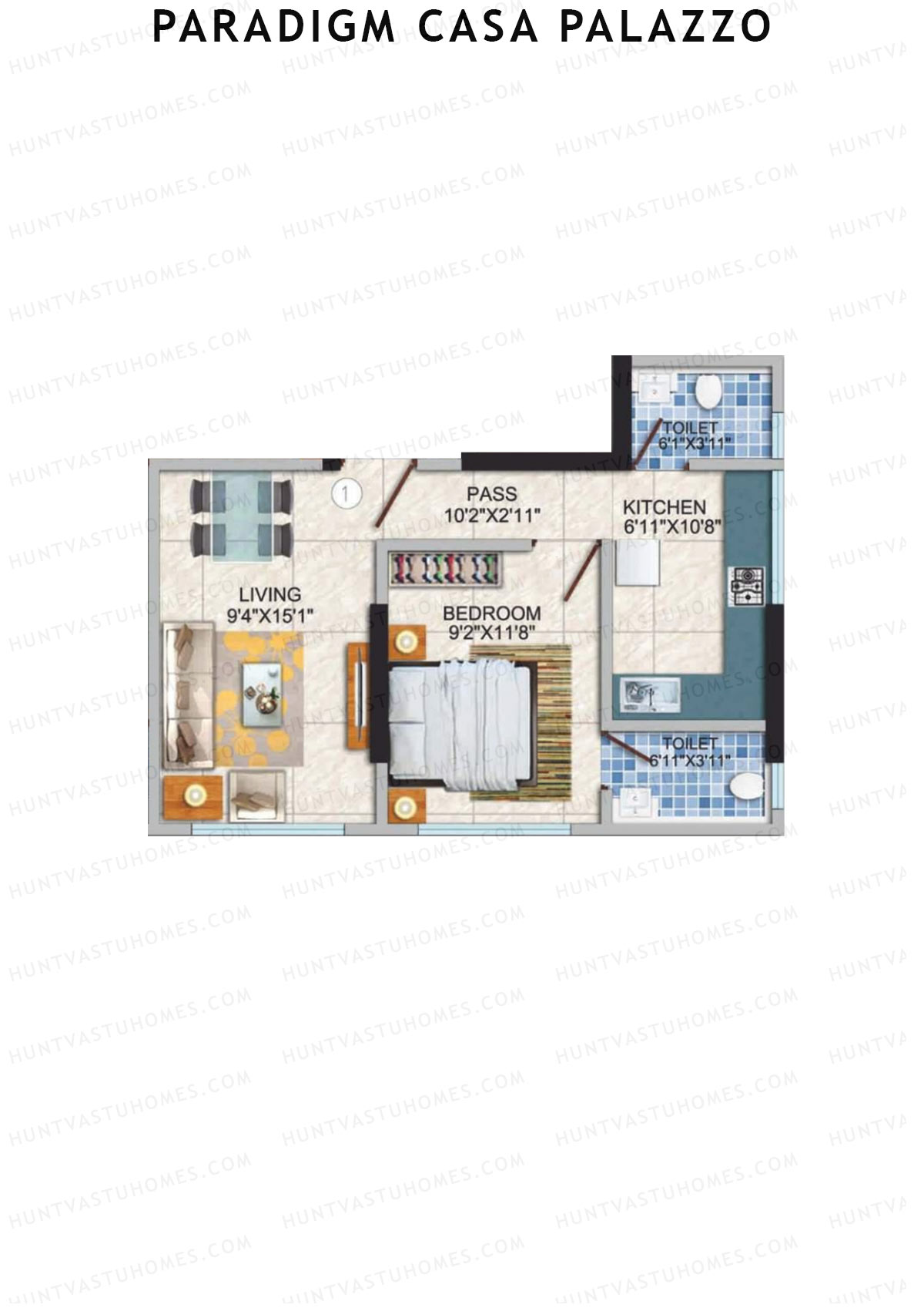 Paradigm Casa Palazzo Block A Unit 1 Floor Plan