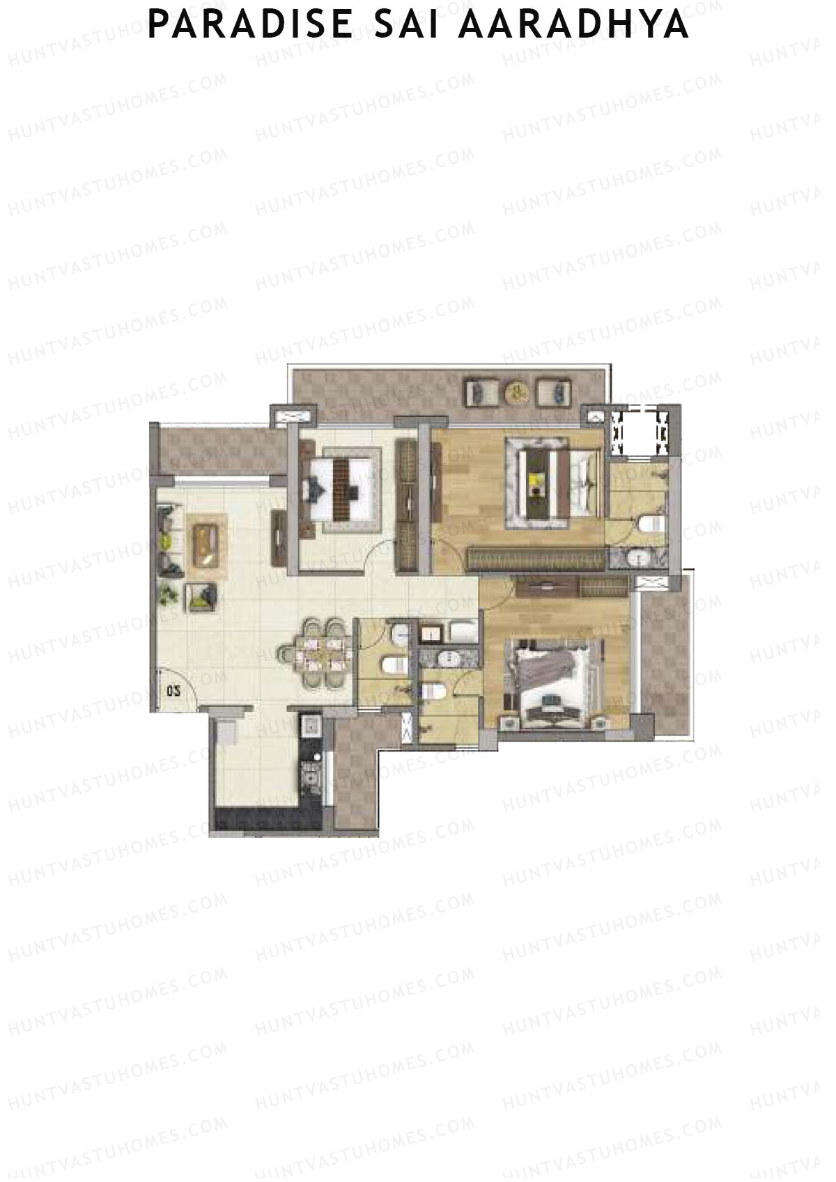 Paradise Sai Aaradhya Tower 1 Unit 1 Floor Plan