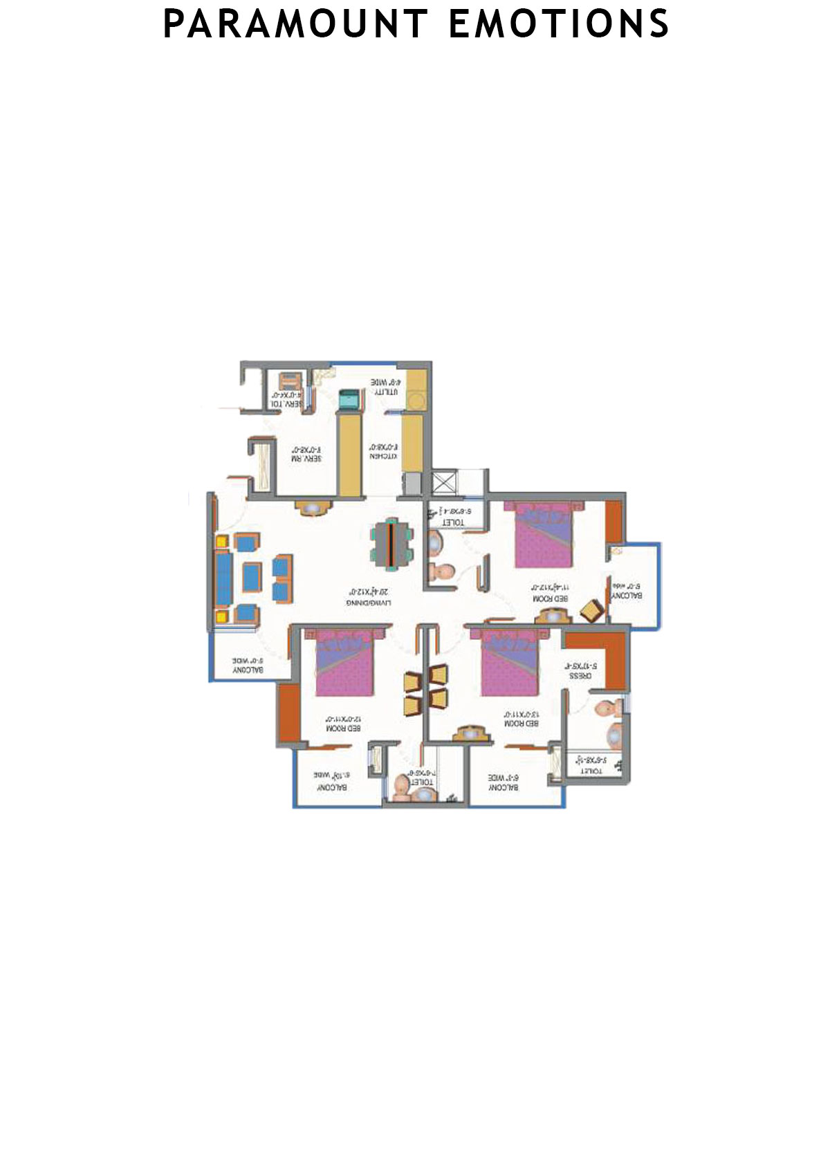 Paramount Emotions Affection Unit 1 Floor Plan