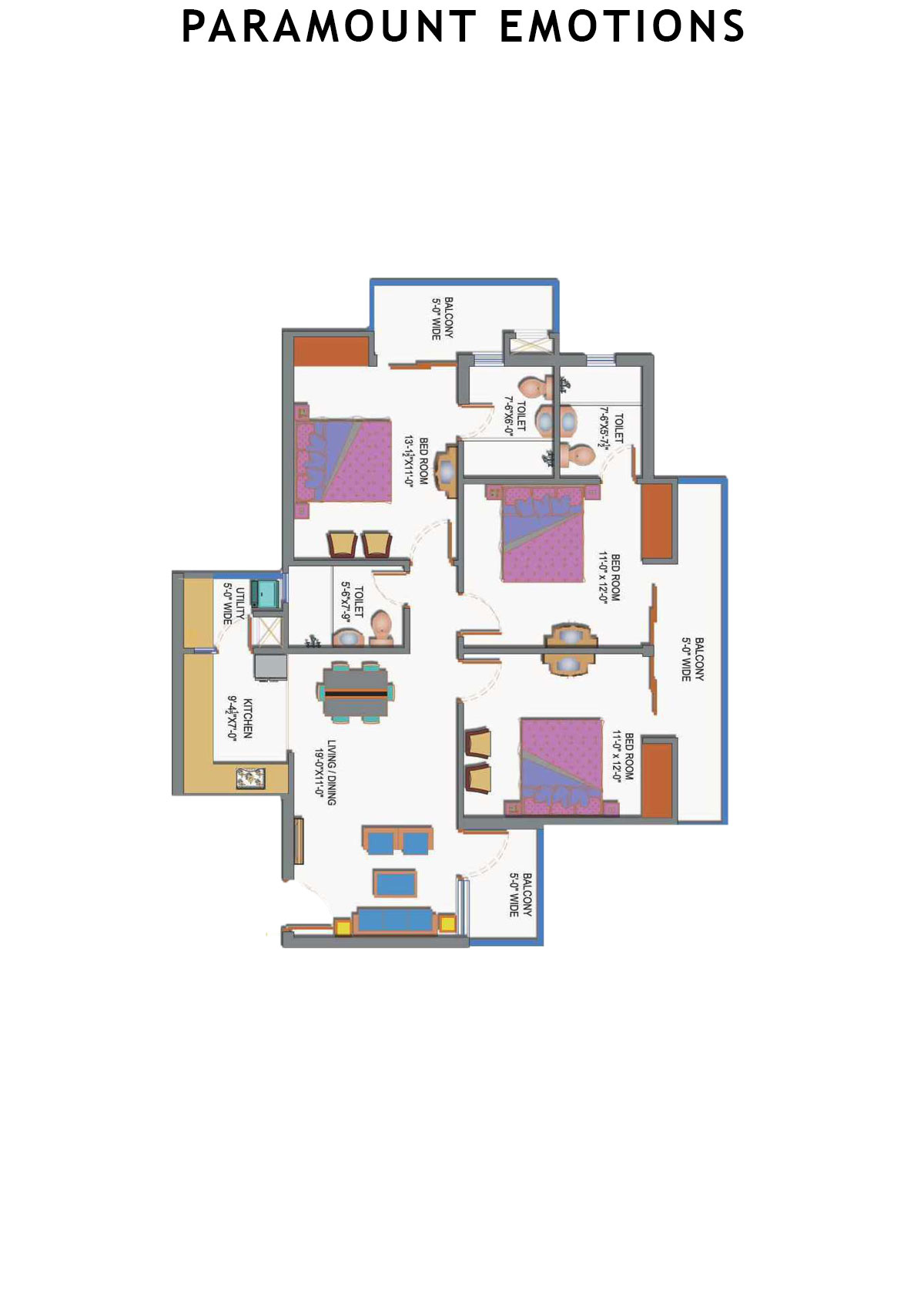 Paramount Emotions Great Unit 3 Floor Plan
