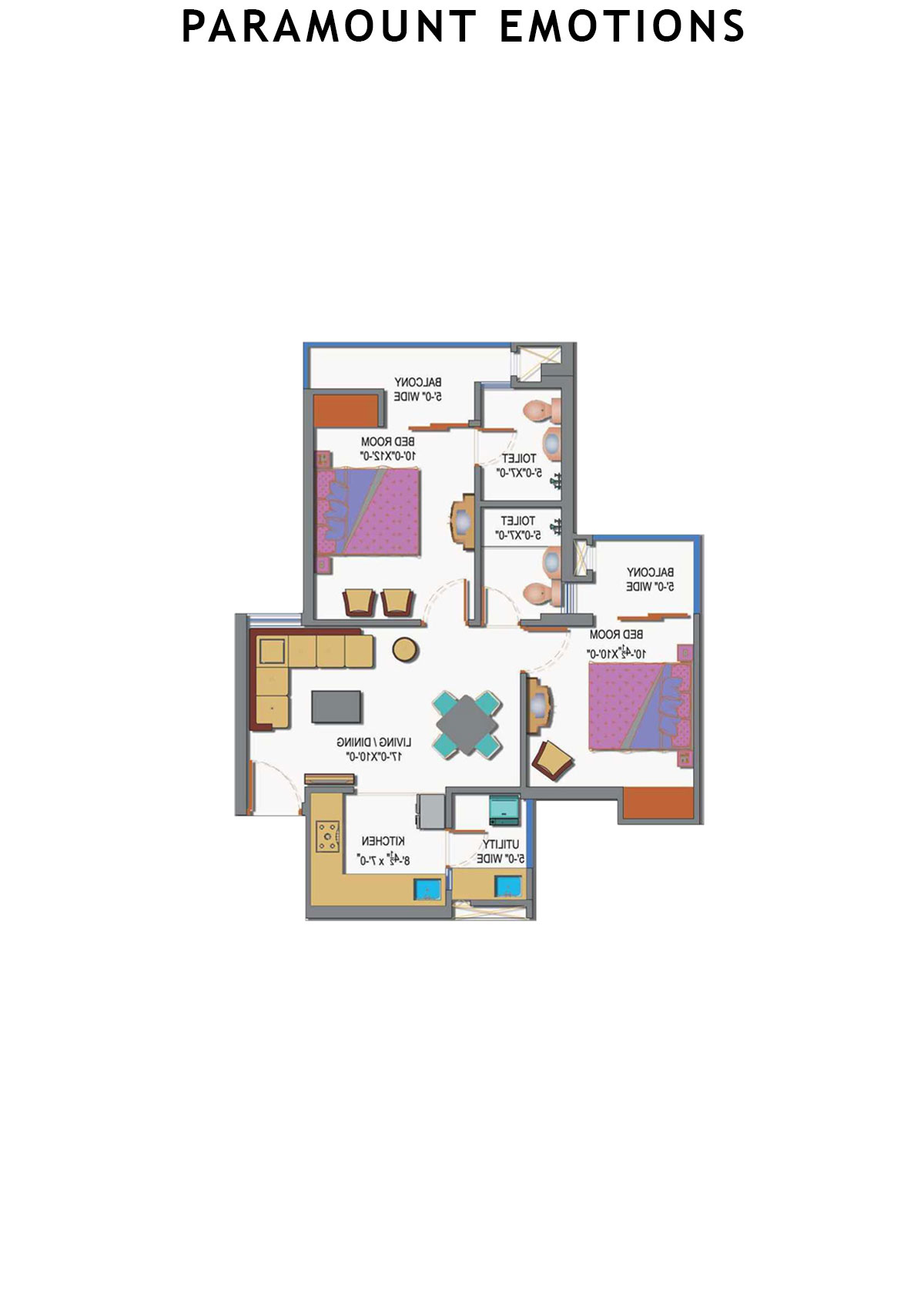 Paramount Emotions Lucky Unit 2 Floor Plan