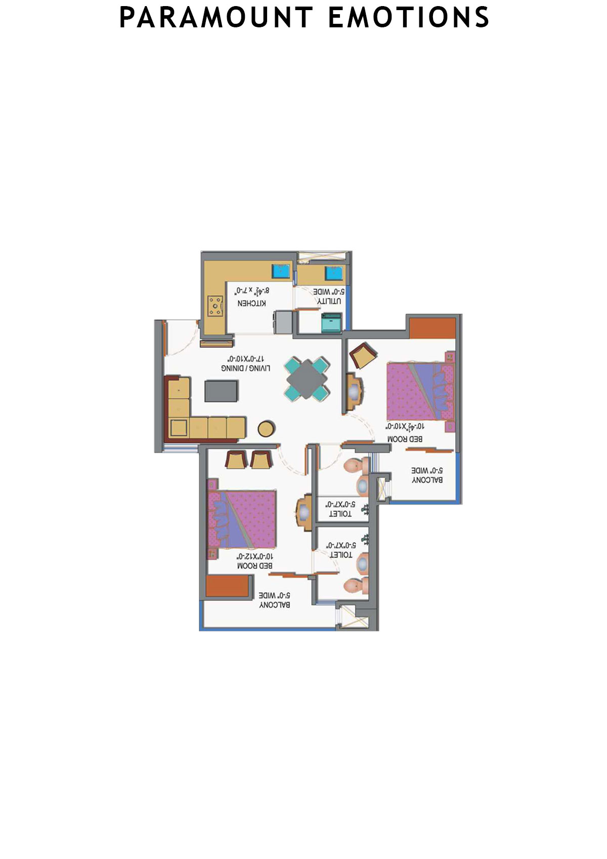 Paramount Emotions Lucky Unit 3 Floor Plan