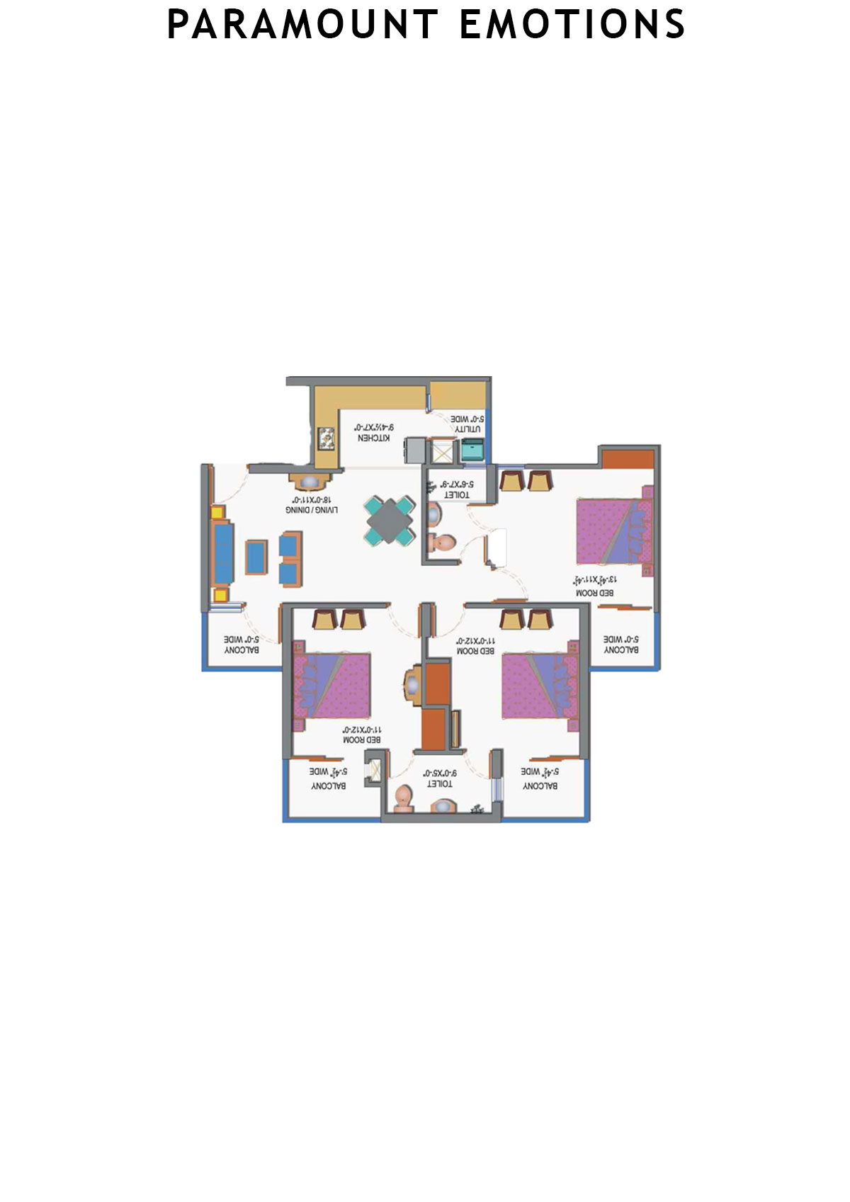Paramount Emotions Lucky Unit 4 Floor Plan