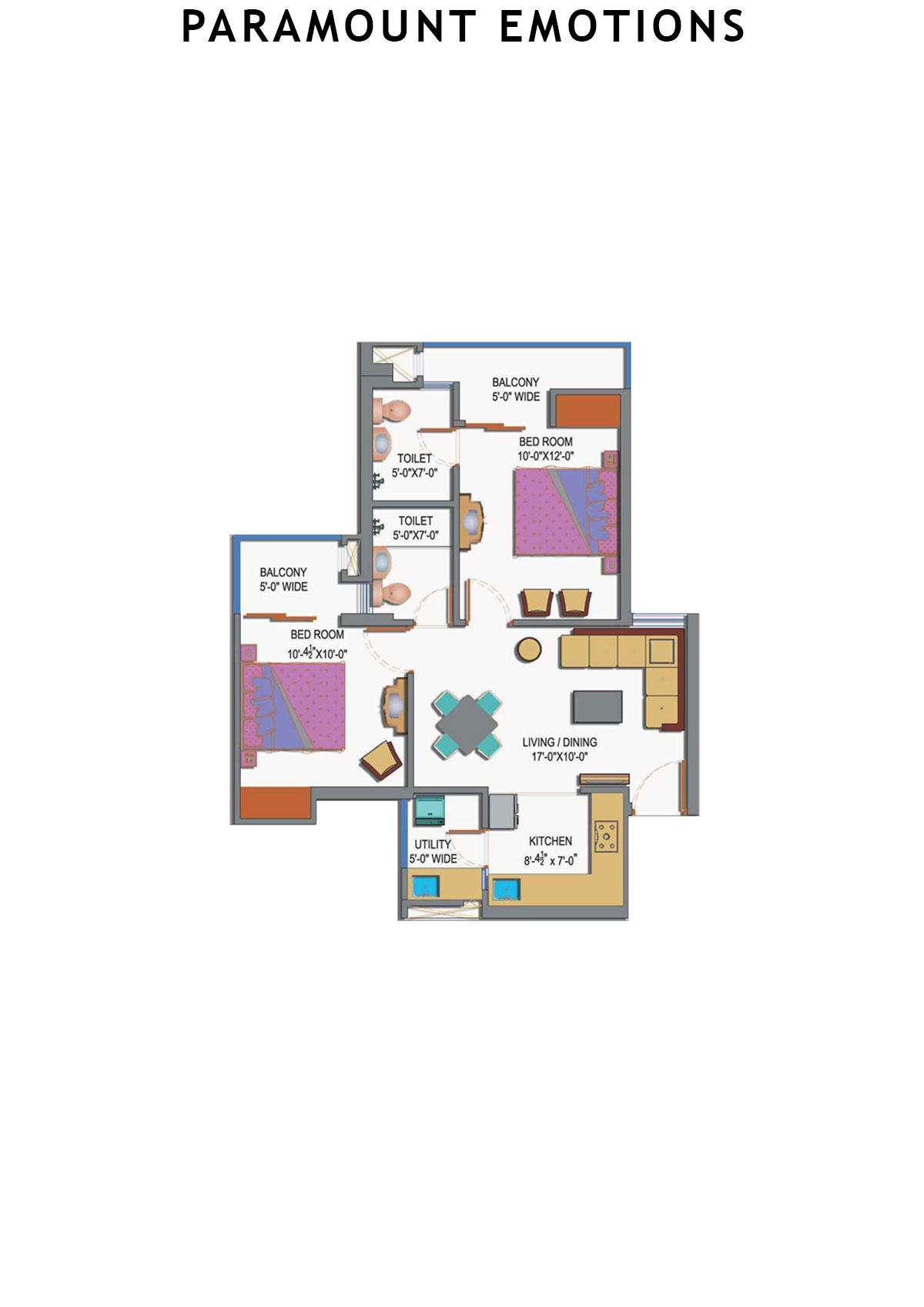 Paramount Emotions Lucky Unit 6 Floor Plan