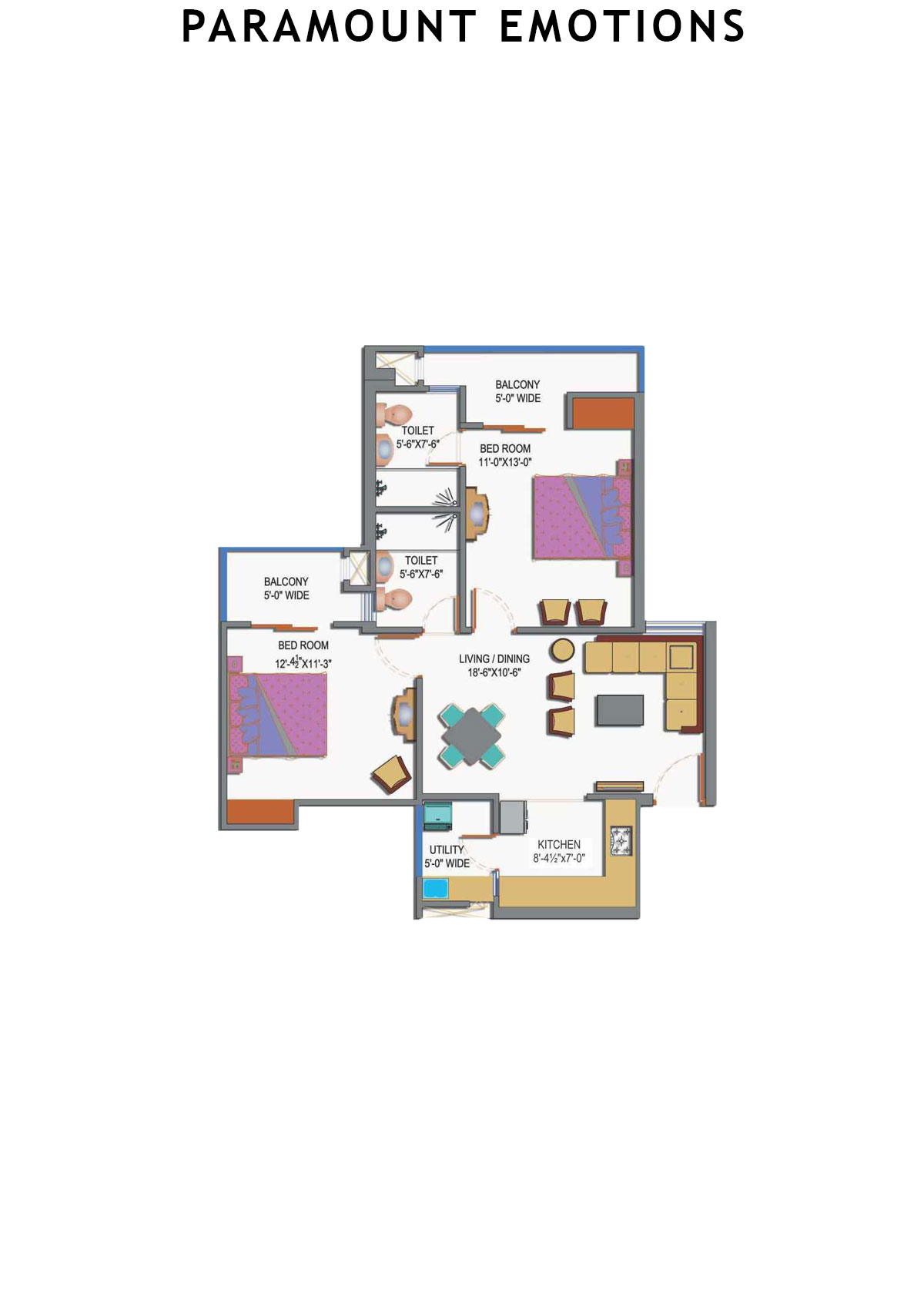 Paramount Emotions Quiet Unit 6 Floor Plan
