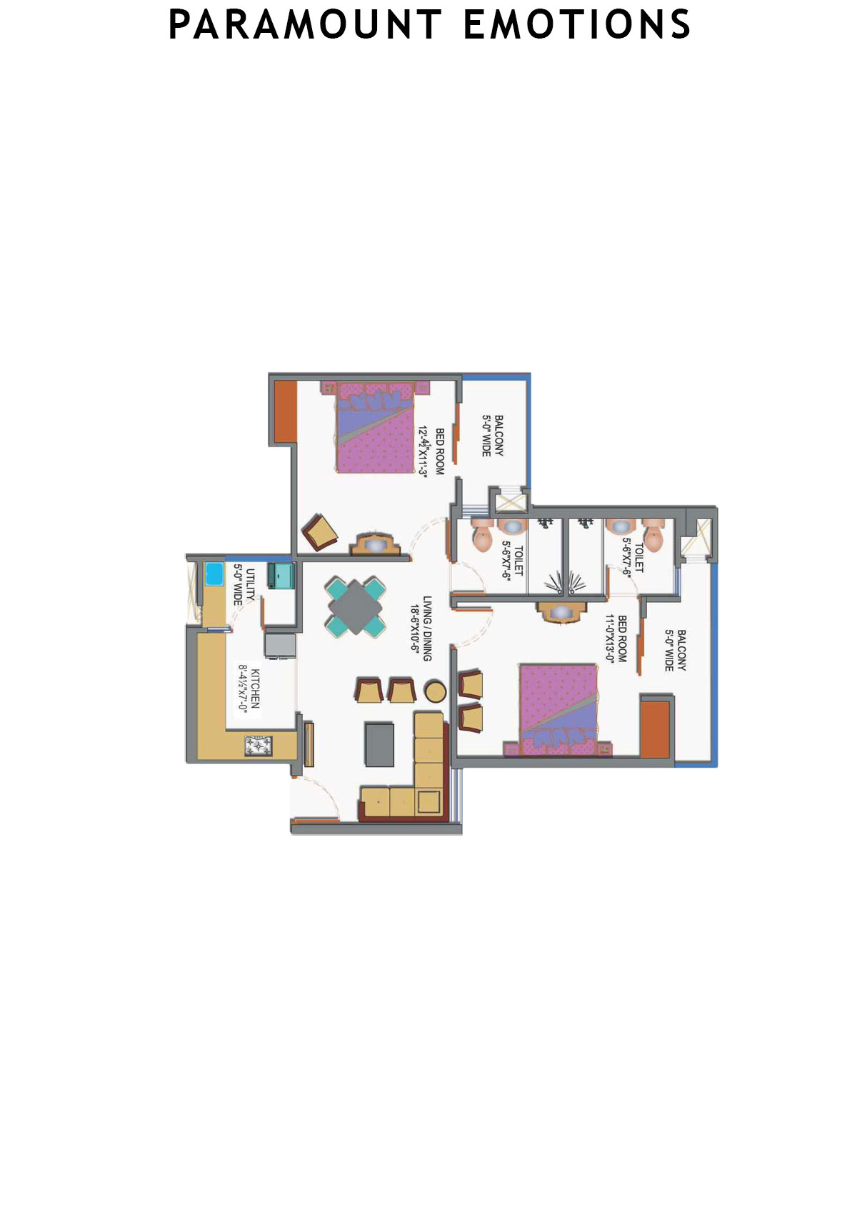 Paramount Emotions Tochen Unit 1 Floor Plan