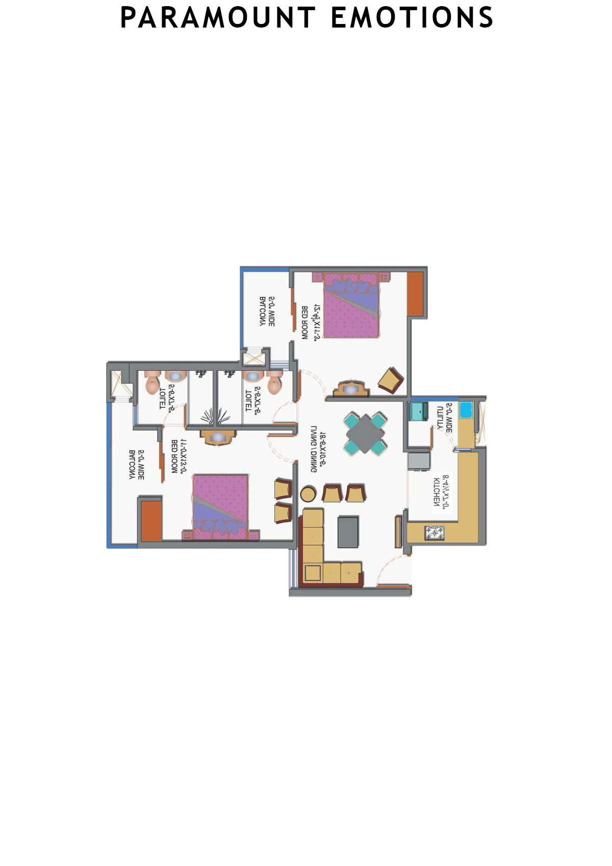 Paramount Emotions Tochen Unit 2 Floor Plan