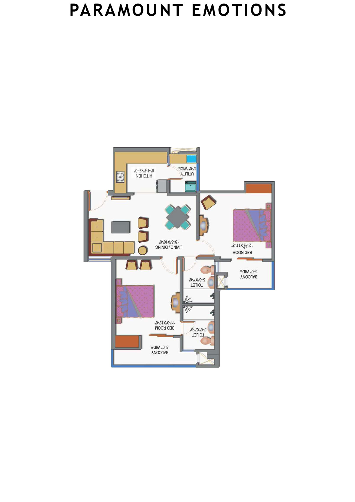 Paramount Emotions Tochen Unit 5 Floor Plan
