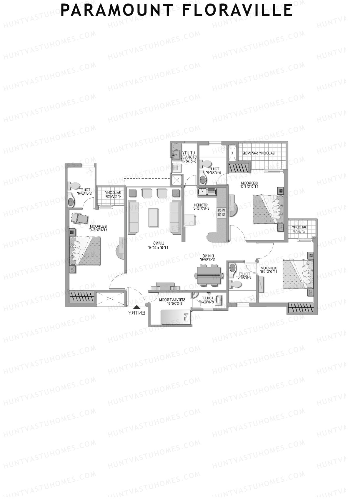 Paramount Floraville Celsia Unit 1 Floor Plan