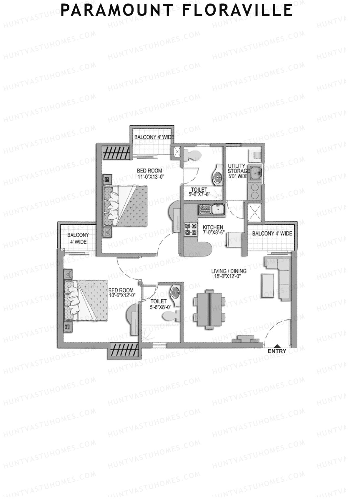 Paramount Floraville Euphorbia Unit 3 Floor Plan