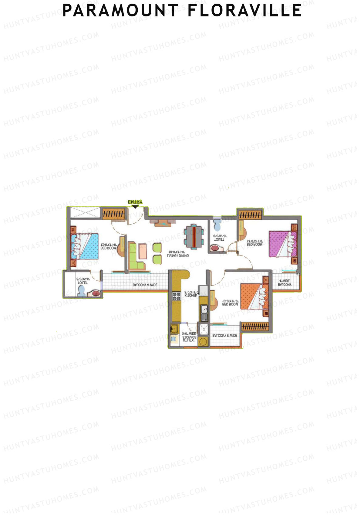 Paramount Floraville Gloxinia Unit 4 Floor Plan