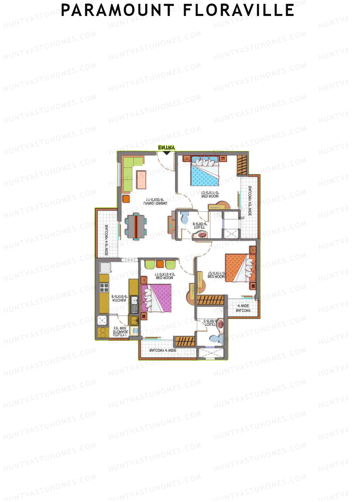 Paramount Floraville Gloxinia Unit 5 Floor Plan