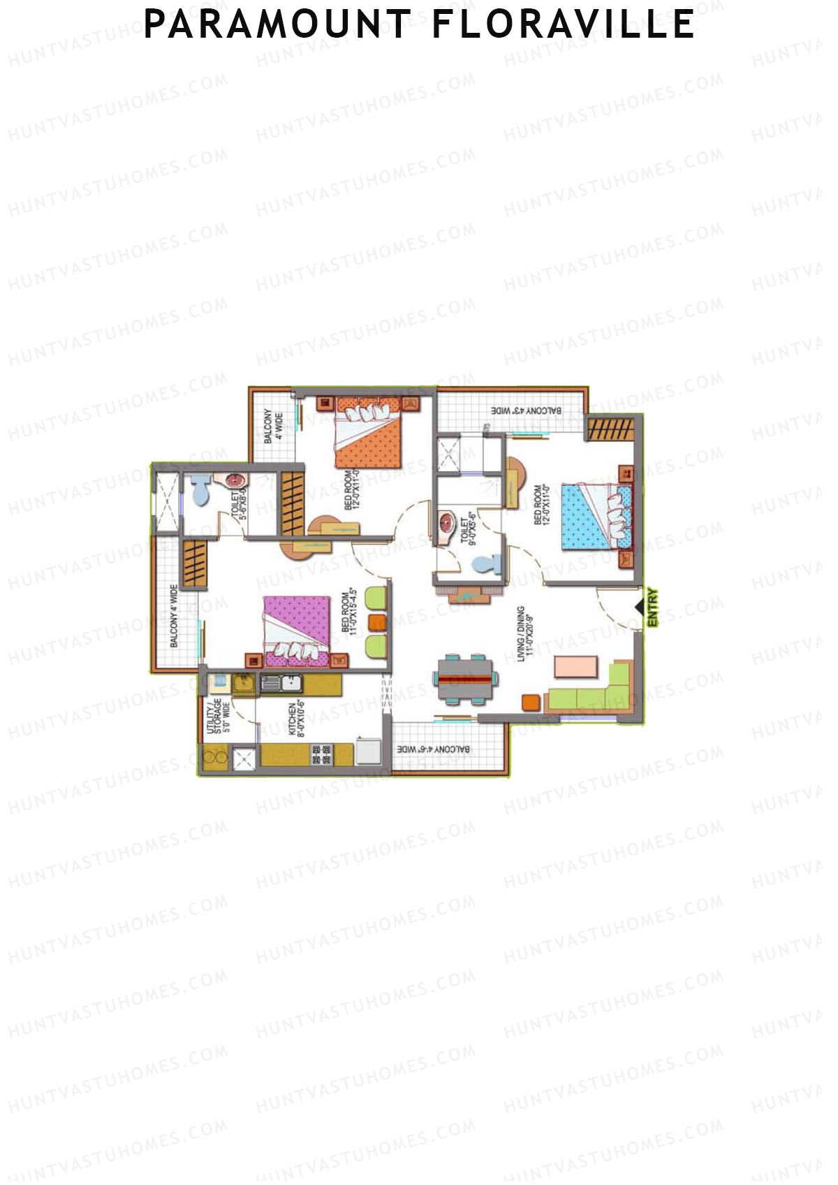 Paramount Floraville Marigold Unit 5 Floor Plan