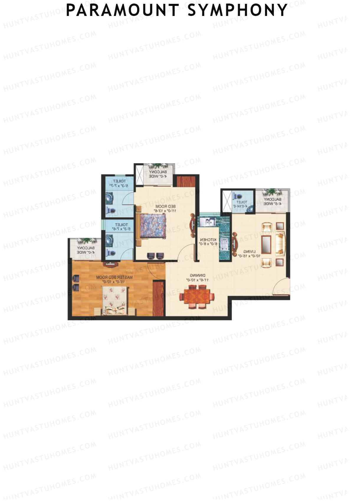 Paramount Symphony Mapple Unit 7 (Type C) Floor Plan