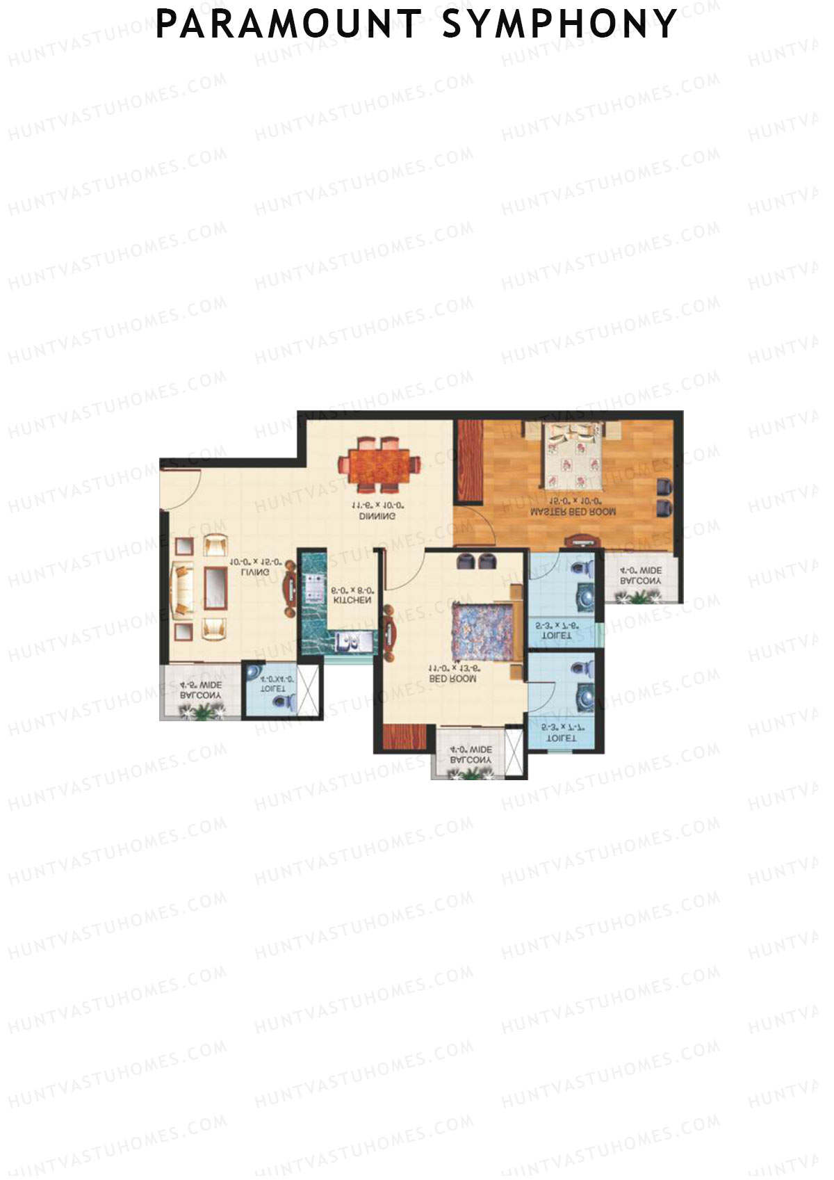 Paramount Symphony Mapple Unit 1 (Type C) Floor Plan