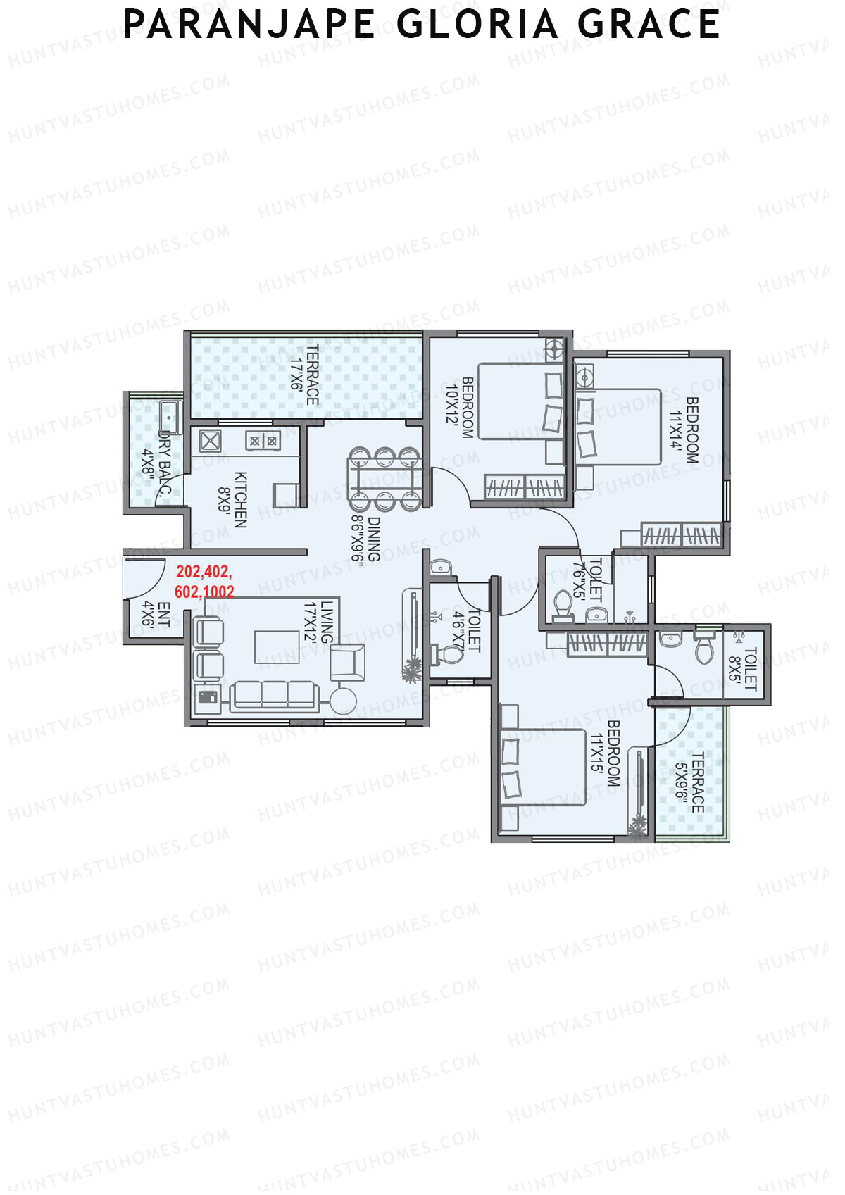 Paranjape Gloria Grace Wing G Unit 2 Floor Plan
