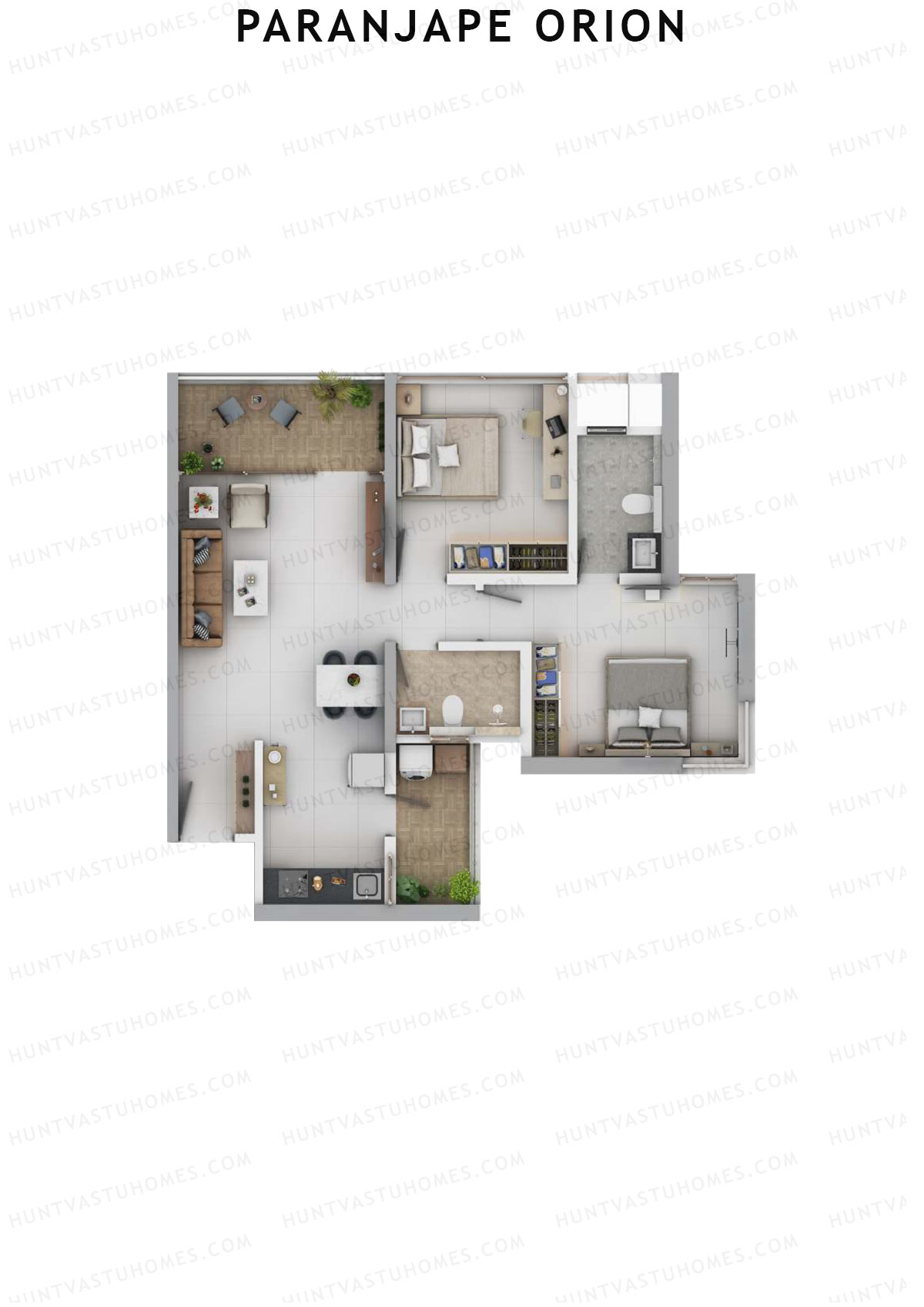 Paranjape Orion Tower 17 Unit 1 (Type A) Floor Plan
