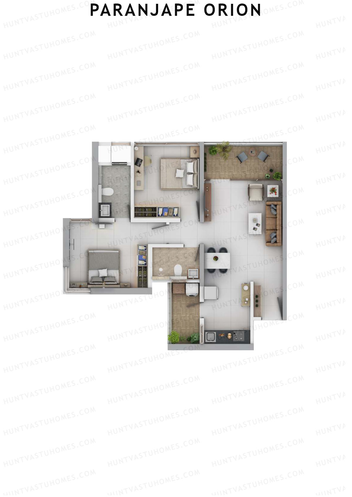 Paranjape Orion Tower 17 Unit 6 (Type A) Floor Plan
