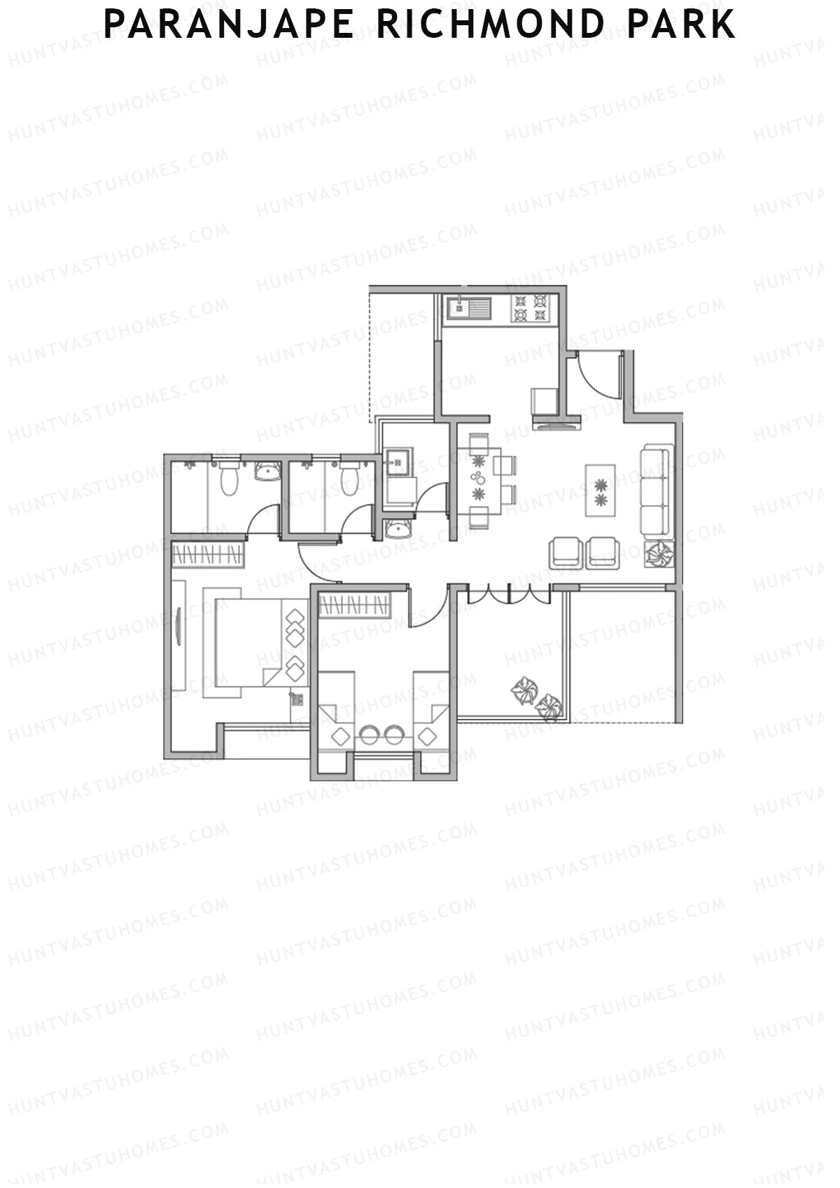 Paranjape Richmond Park Wing E Unit 1 Floor Plan