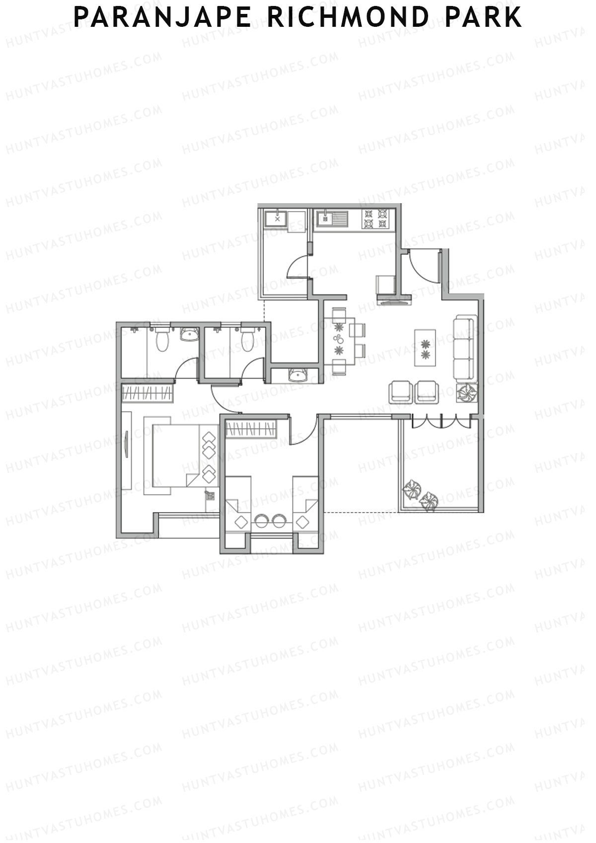 Paranjape Richmond Park Wing E Unit 1 Floor Plan