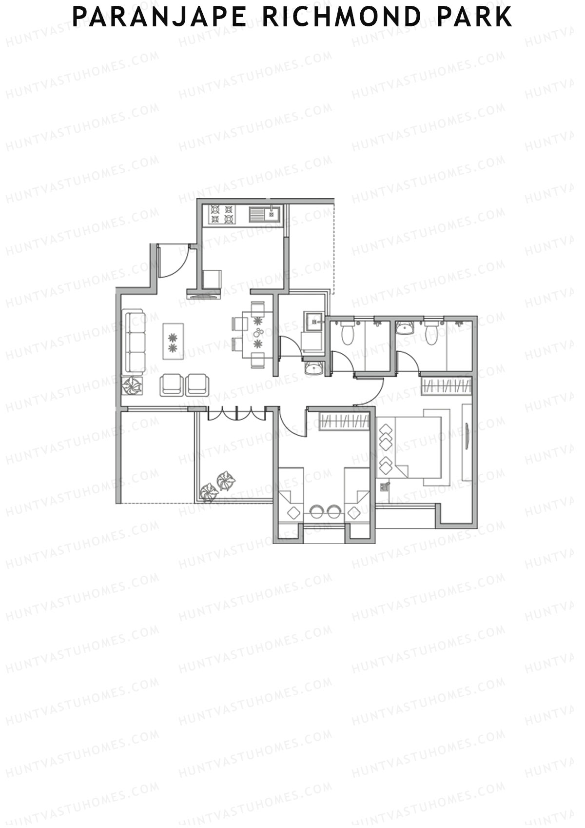 Paranjape Richmond Park Wing E Unit 2 Floor Plan