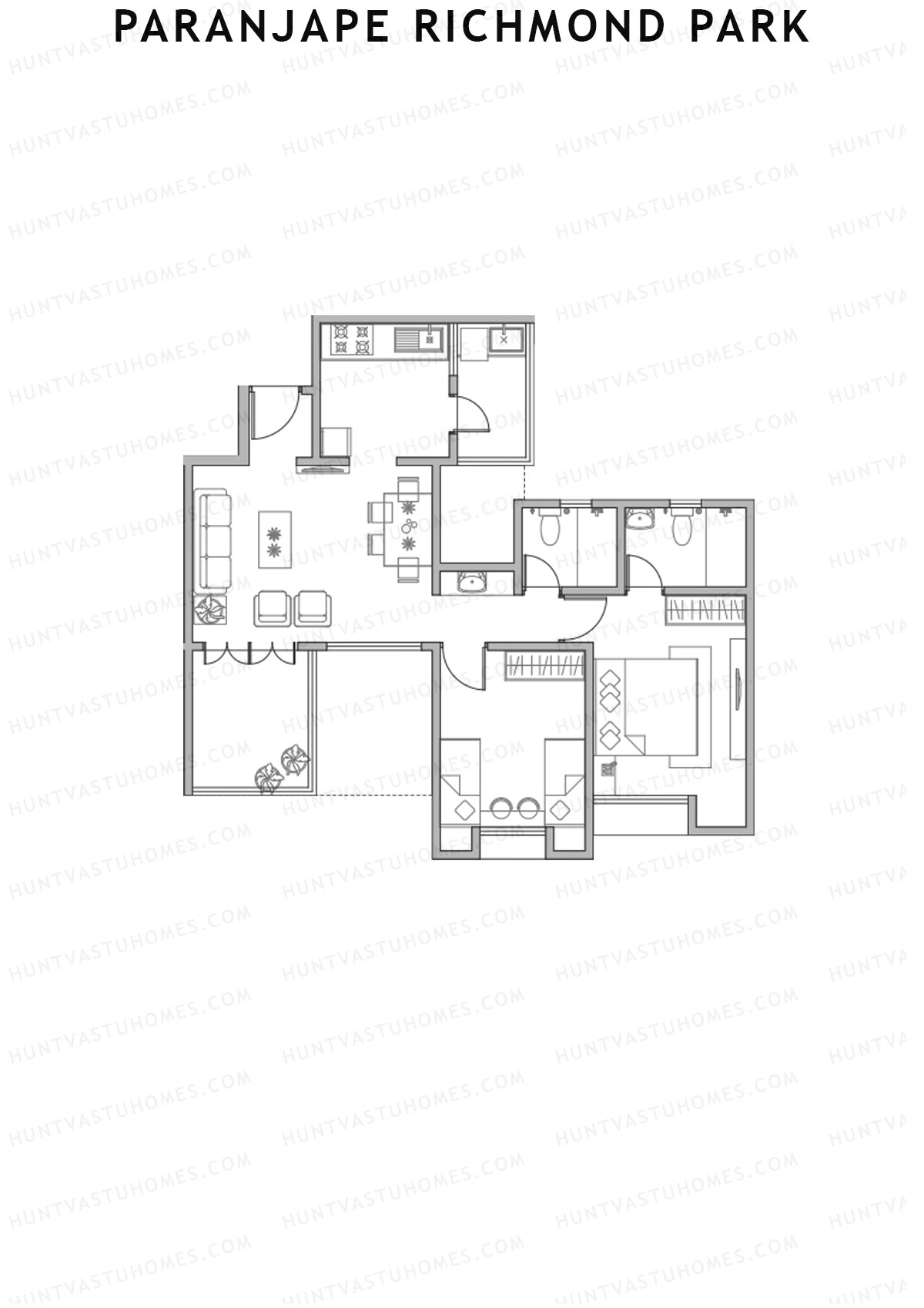 Paranjape Richmond Park Wing E Unit 2 Floor Plan