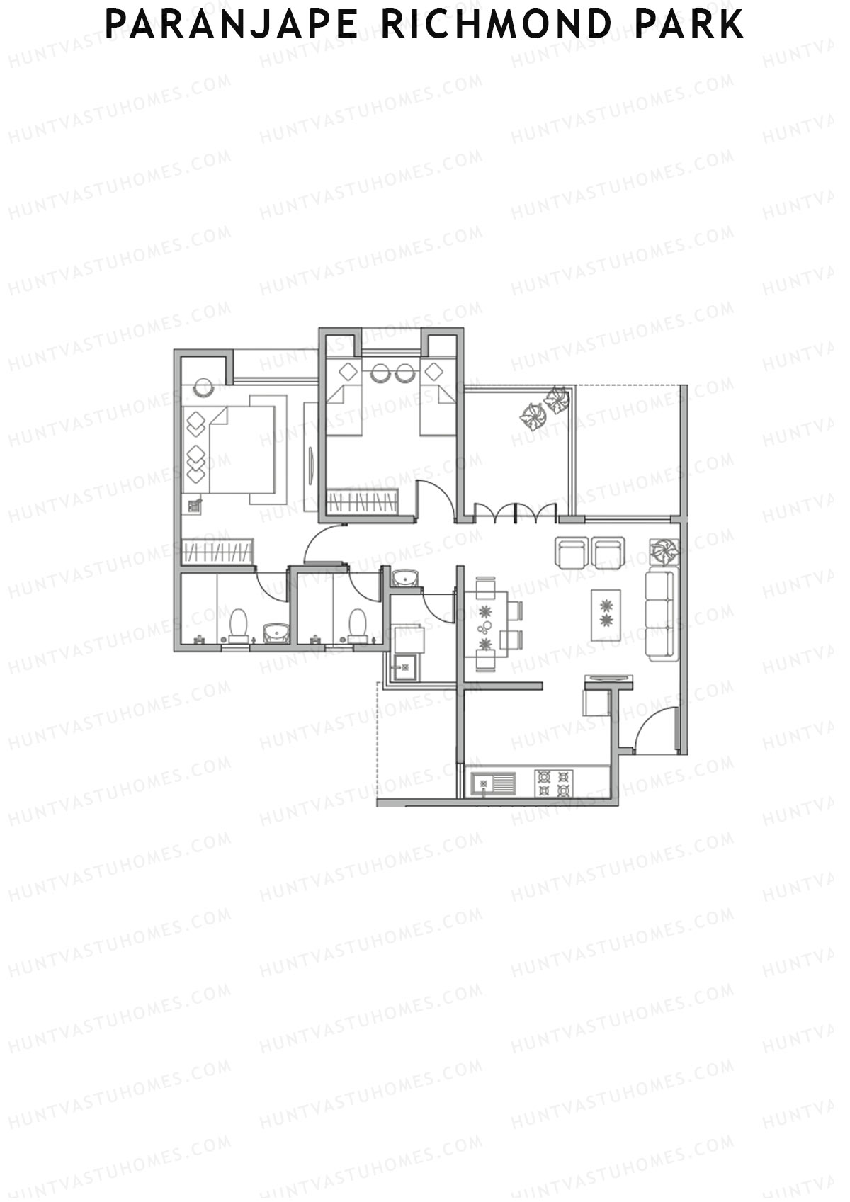 Paranjape Richmond Park Wing E Unit 4 Floor Plan