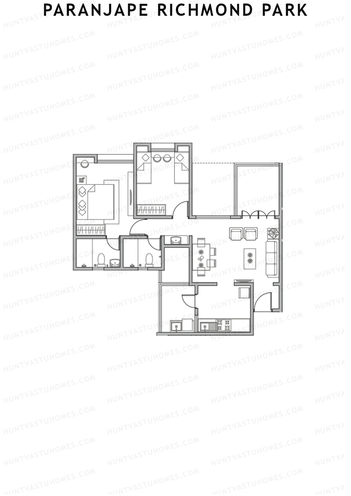 Paranjape Richmond Park Wing F Unit 4 Floor Plan