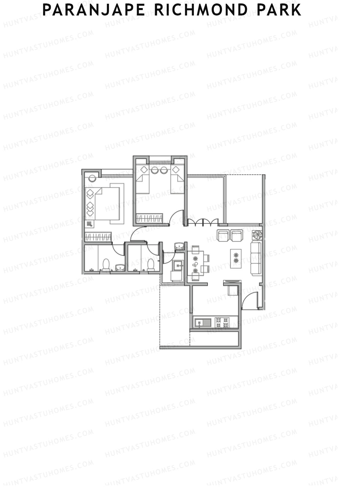 Paranjape Richmond Park Wing F Unit 5 Floor Plan