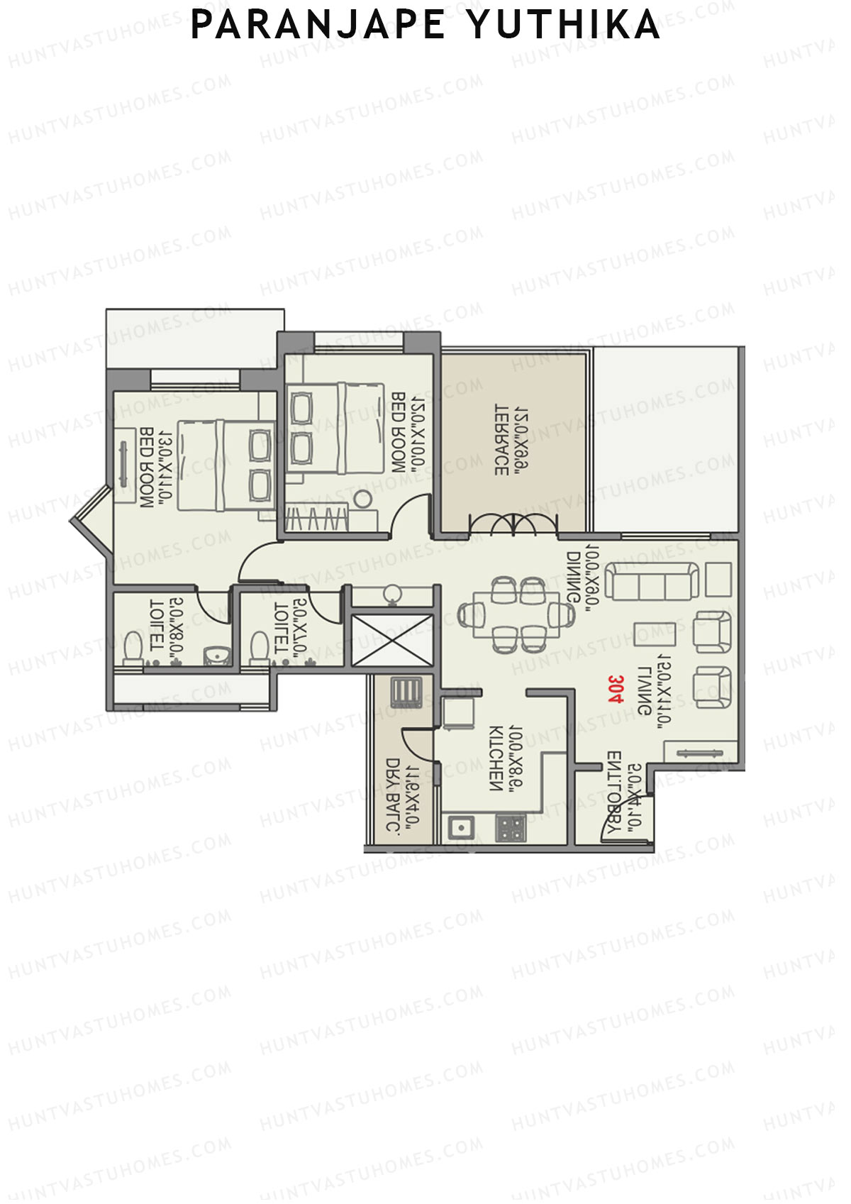 Paranjape Yuthika Tower B Unit 4 Floor Plan