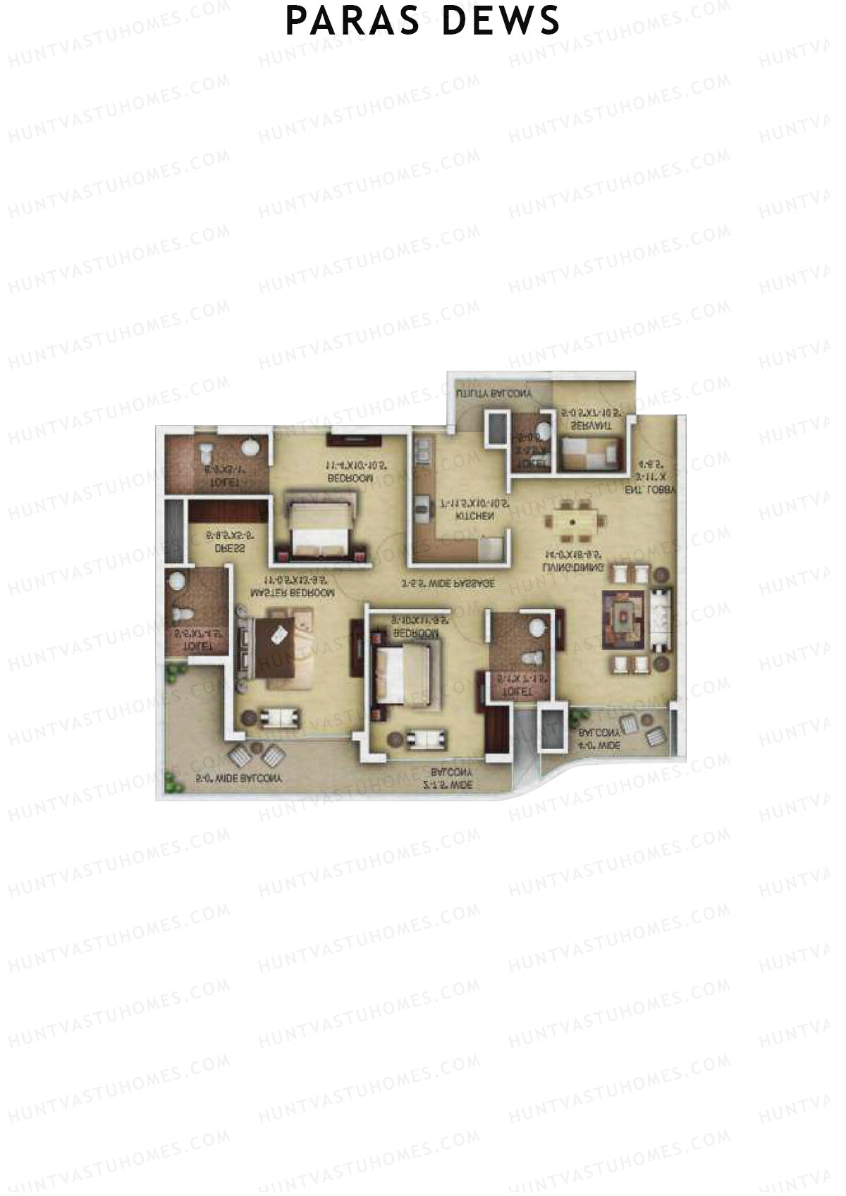 Paras Dews Tower B Unit 8 Floor Plan