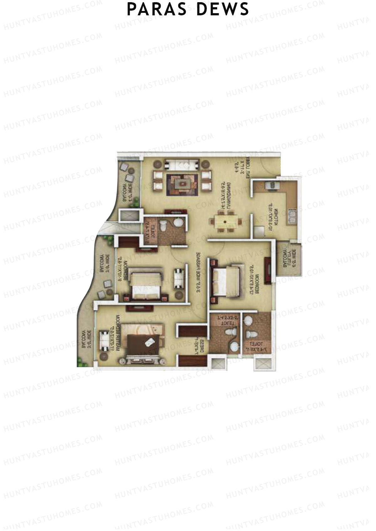 Paras Dews Tower C Unit 7 Floor Plan