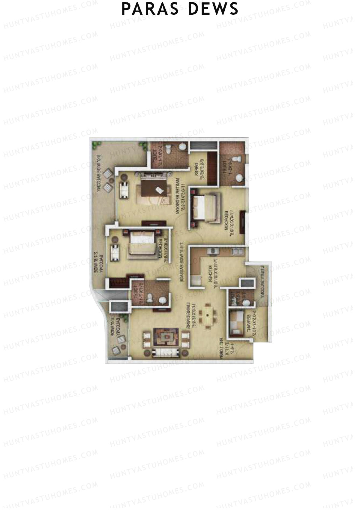 Paras Dews Tower C Unit 8 Floor Plan