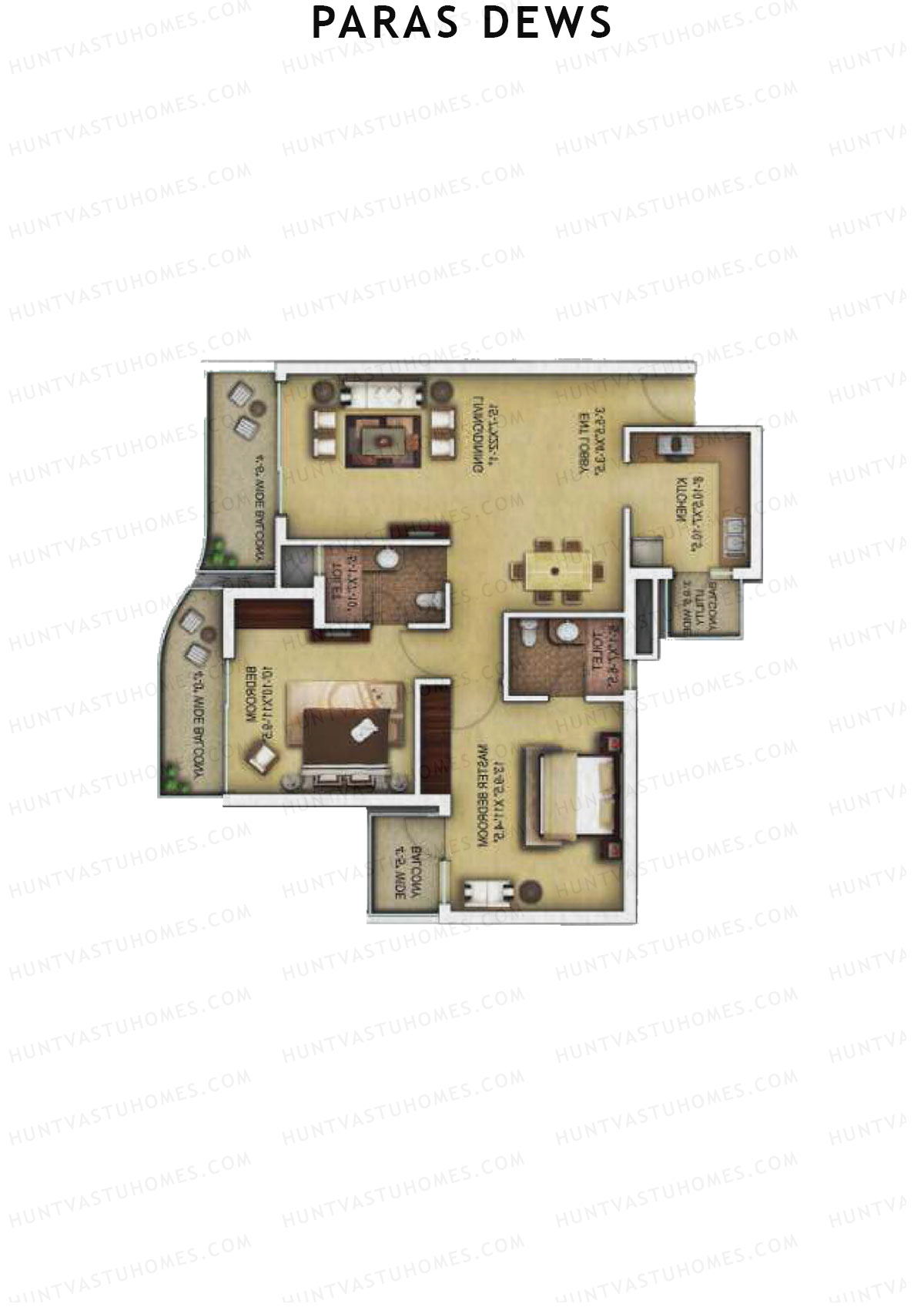 Paras Dews Tower F Unit 7 Floor Plan