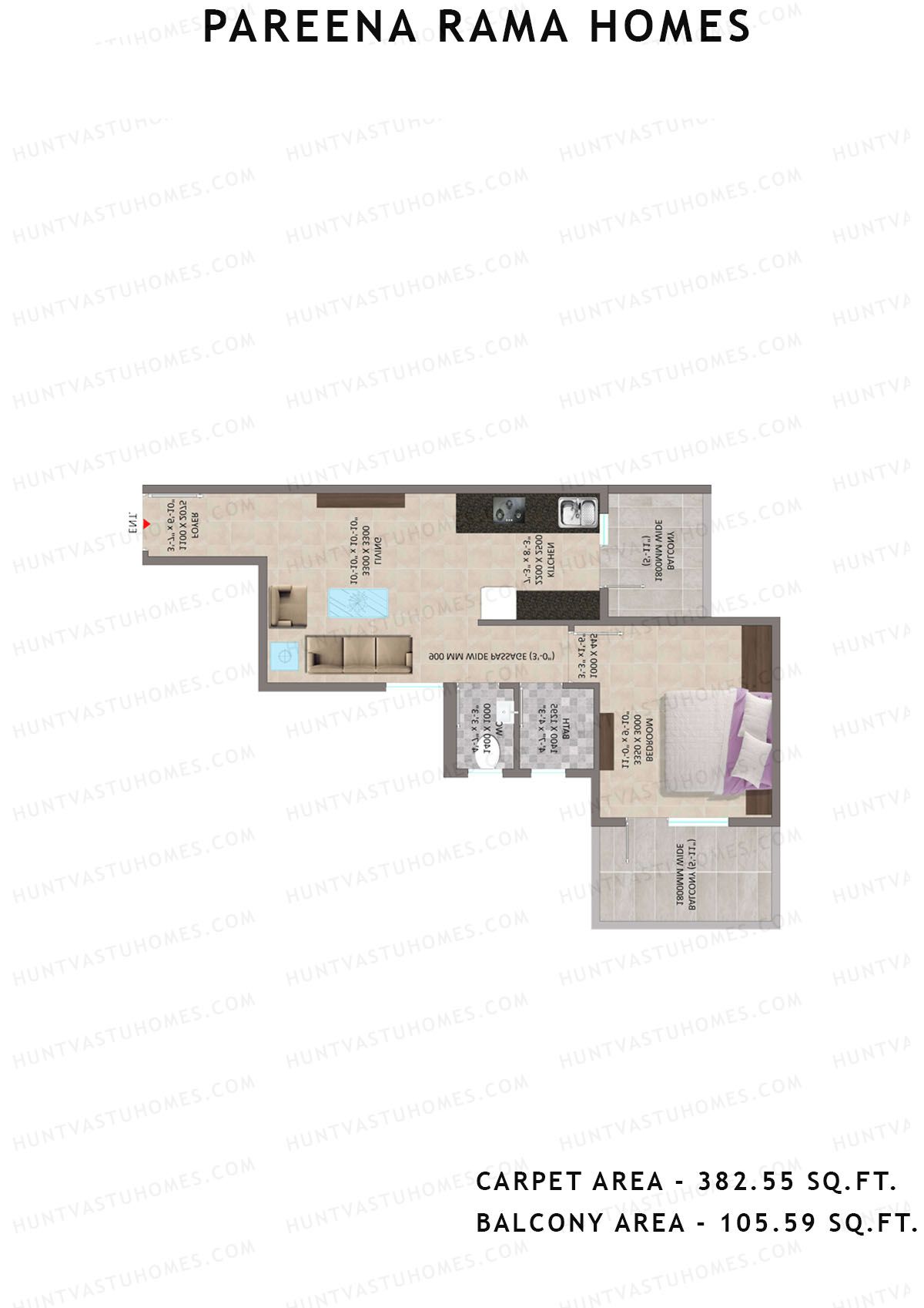 Pareena Rama Homes Tower 4 Unit 7 Floor Plan