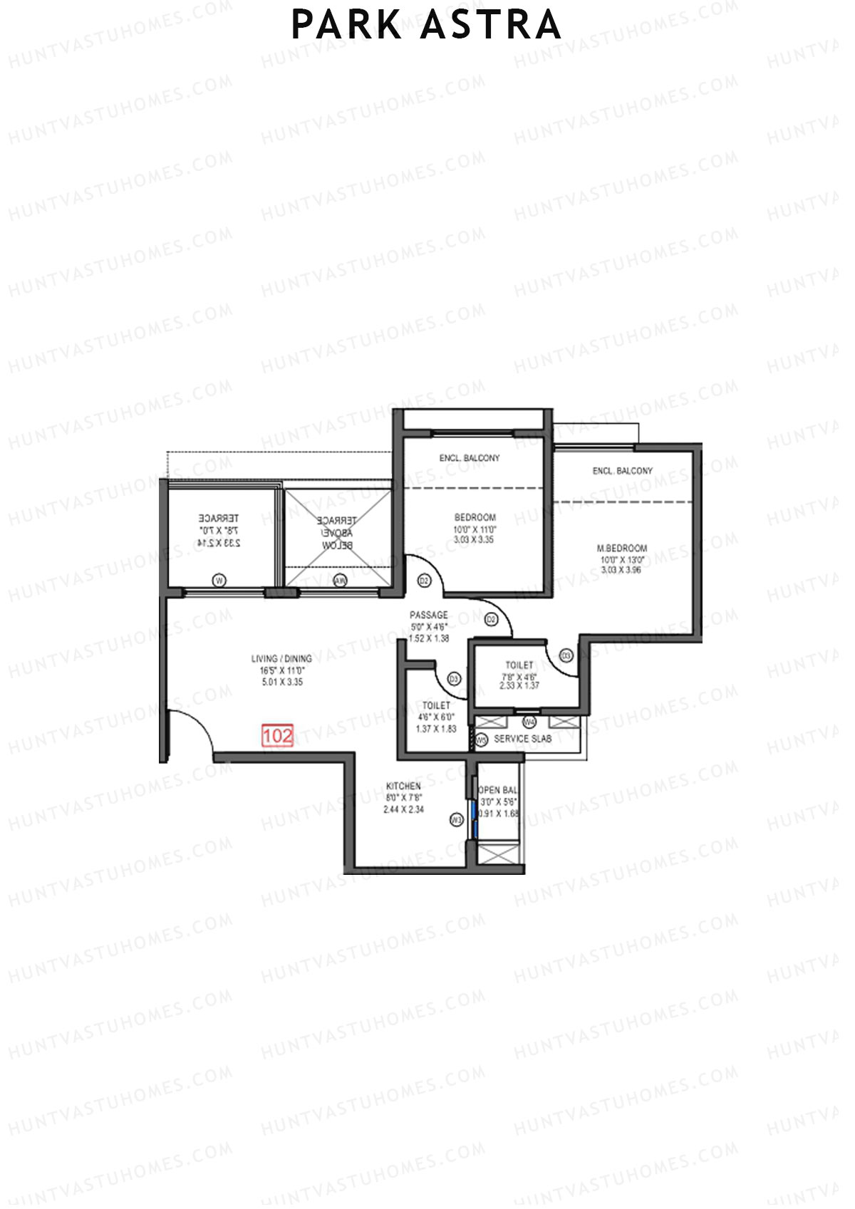 Park Astra Wing G Unit 2 Floor Plan