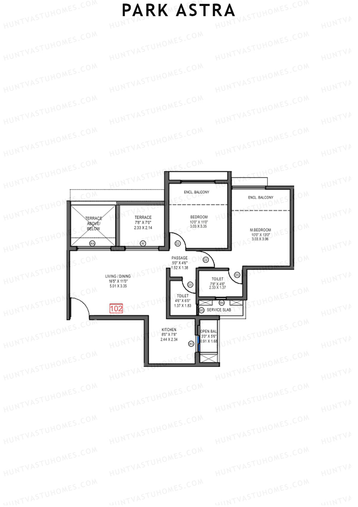Park Astra Wing G Unit 2 Floor Plan