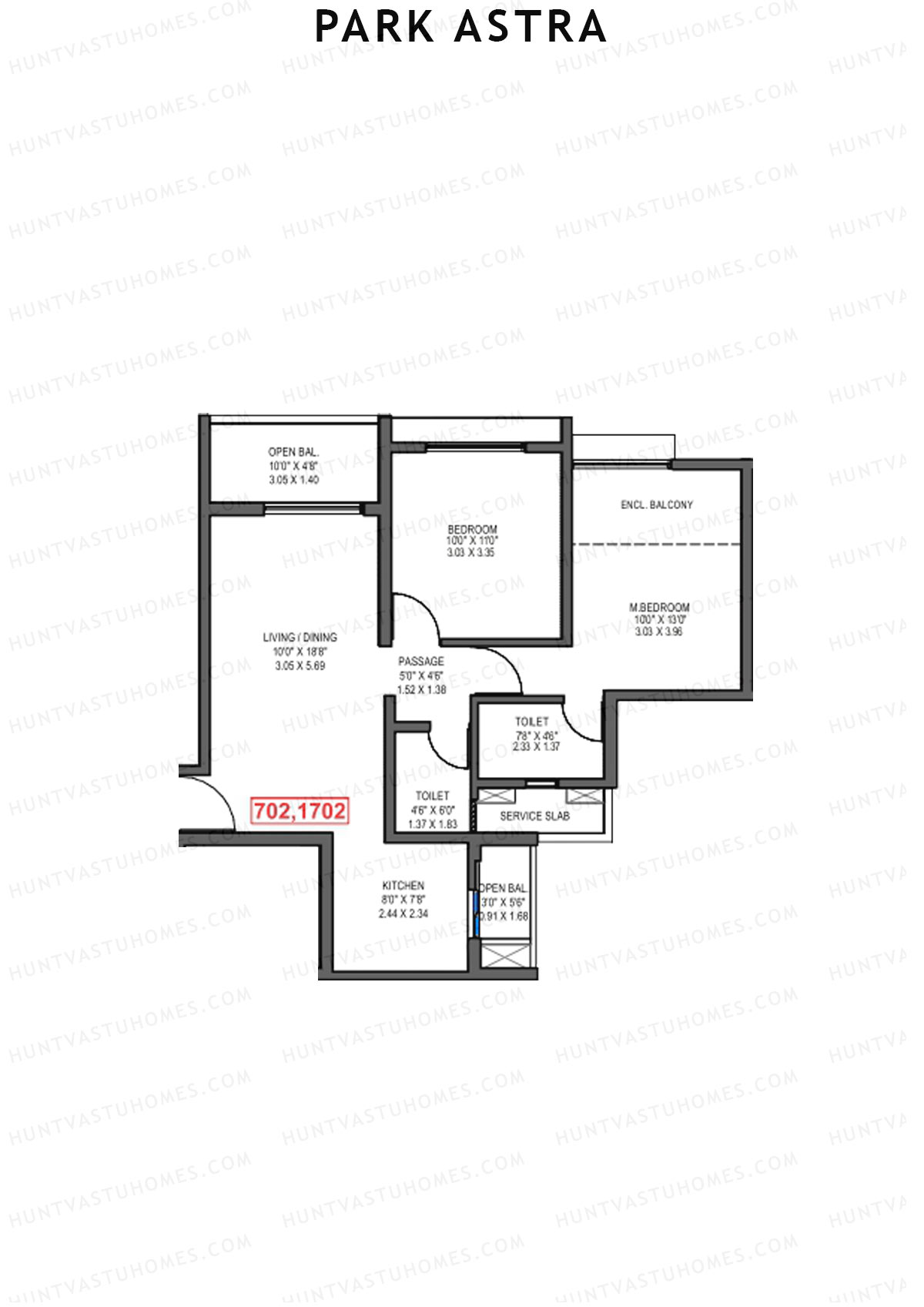 Park Astra Wing G Unit 2 Floor Plan