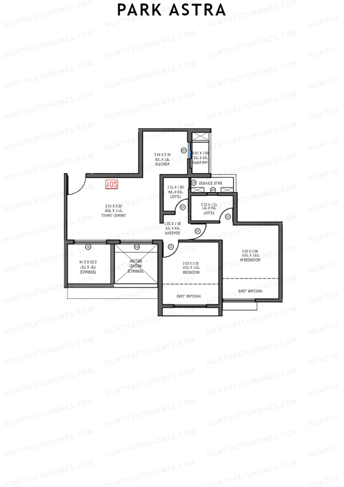 Park Astra Wing G Unit 3 Floor Plan