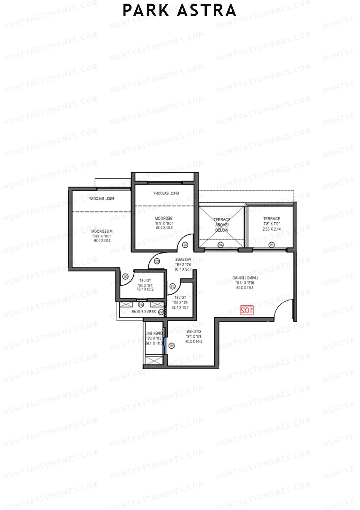 Park Astra Wing H Unit 2 Floor Plan