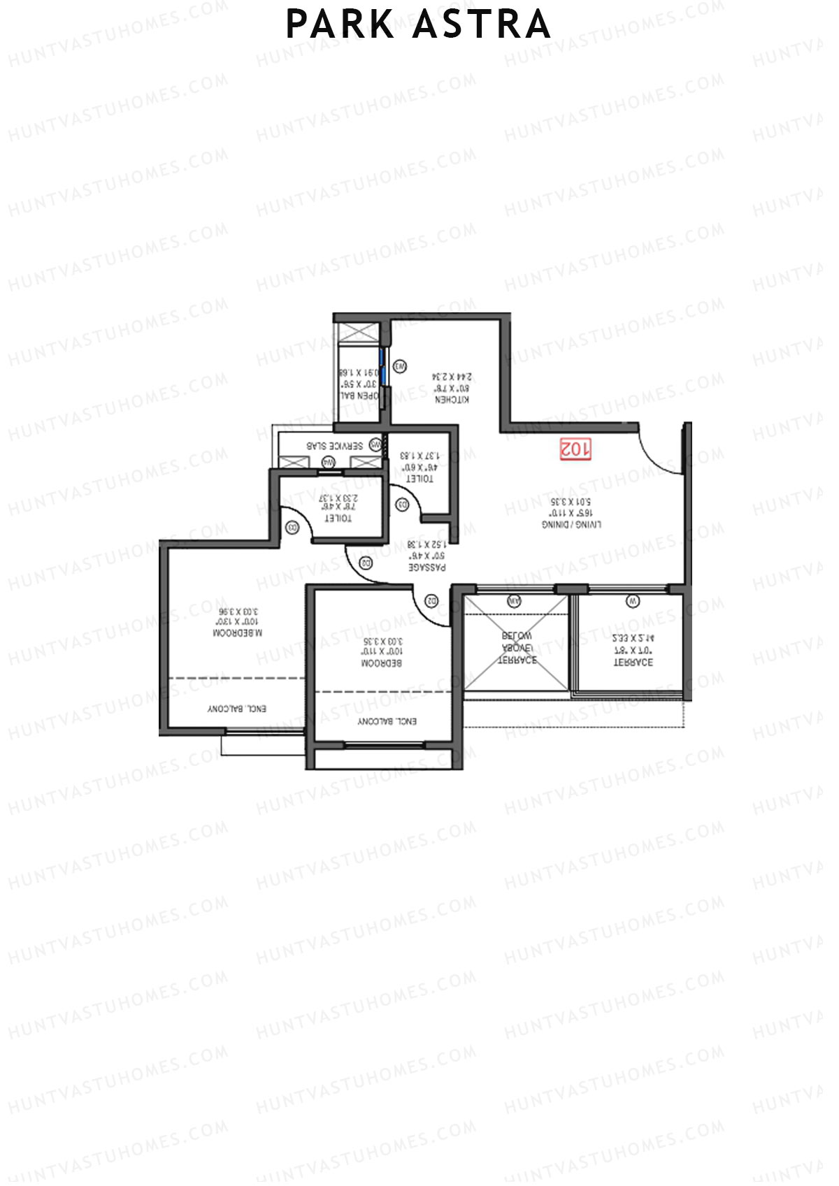 Park Astra Wing H Unit 3 Floor Plan