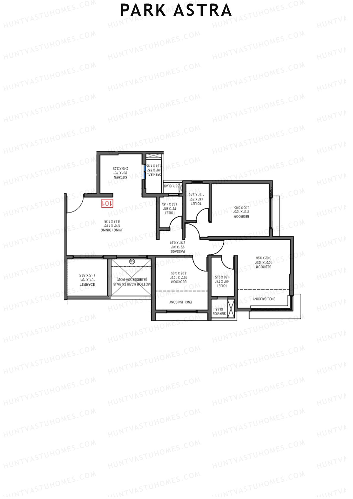 Park Astra Wing H Unit 4 Floor Plan