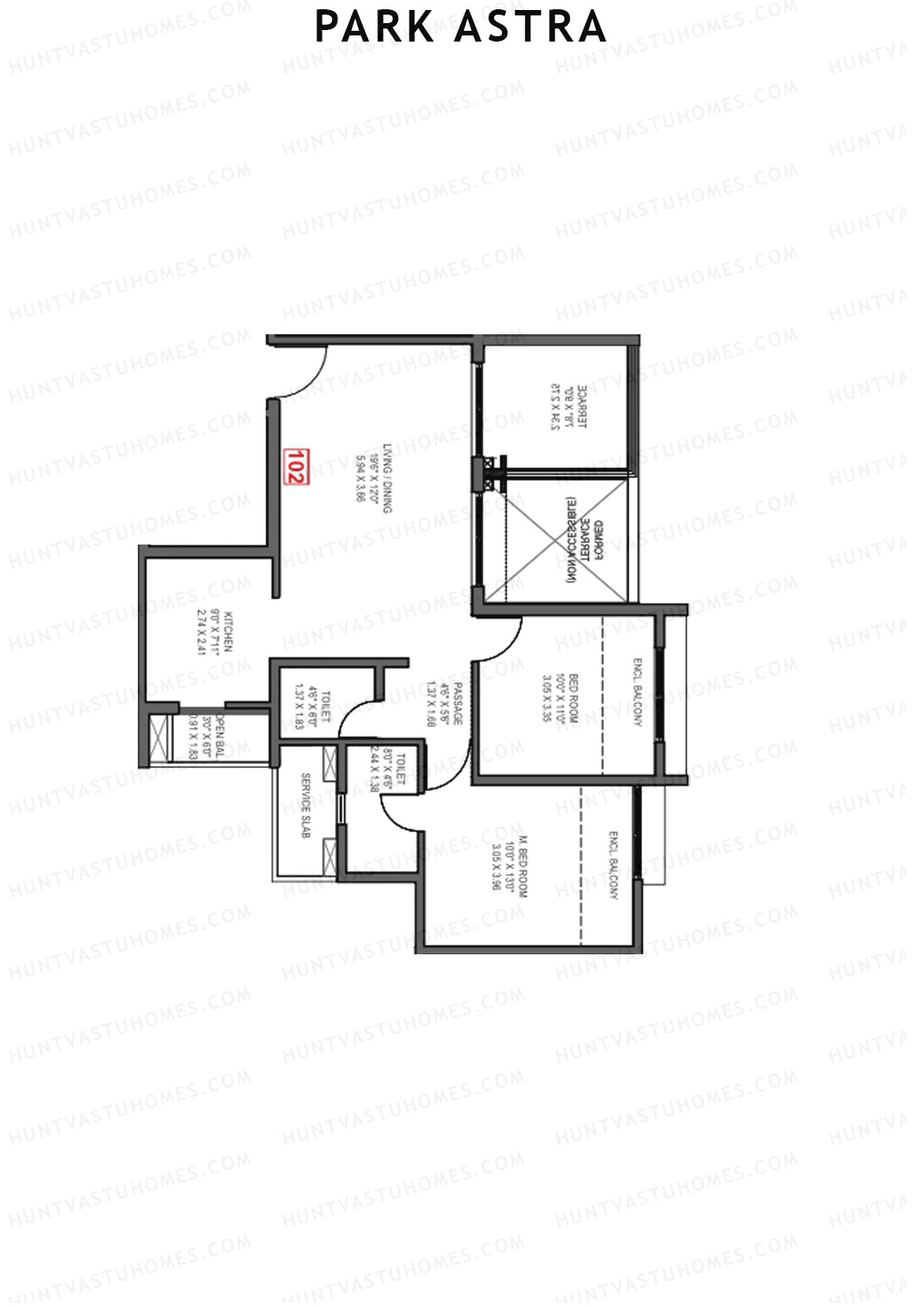 Park Astra Wing I Unit 2 Floor Plan