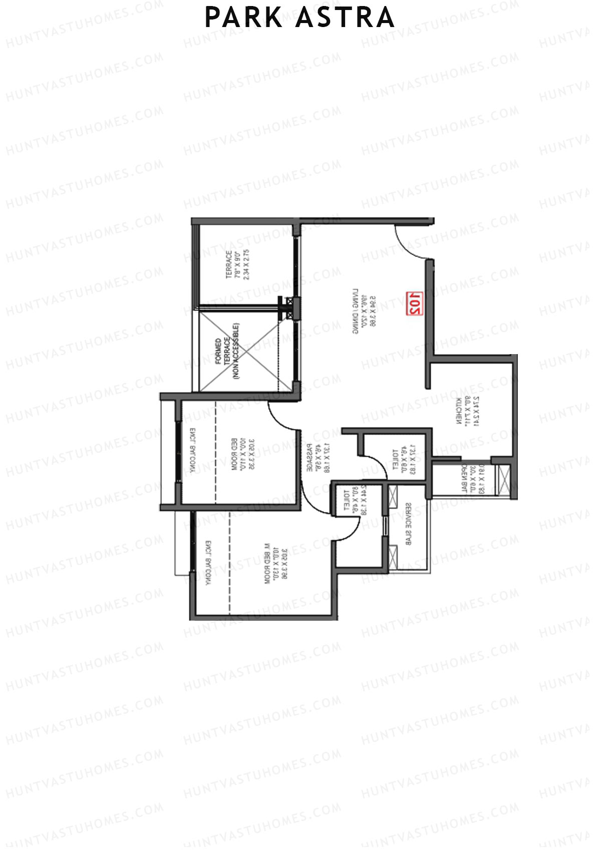 Park Astra Wing I Unit 3 Floor Plan