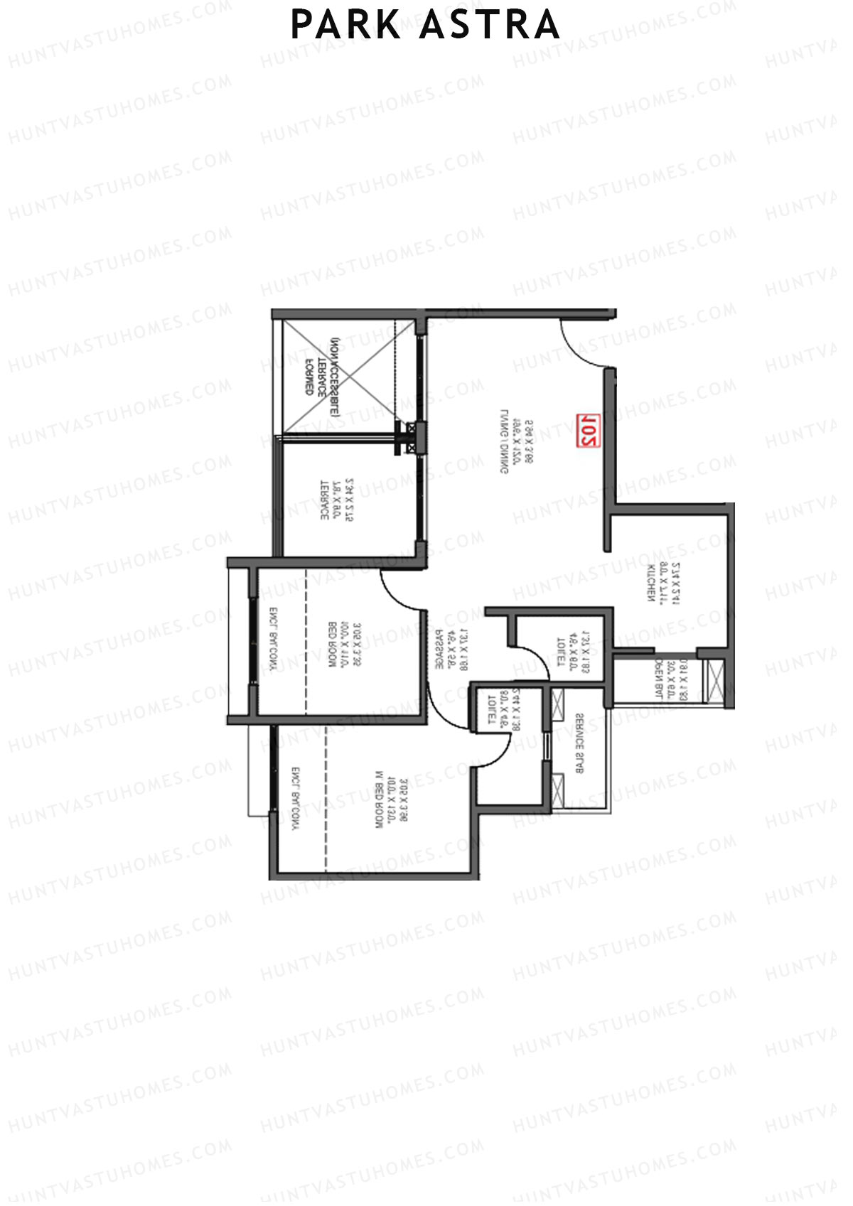 Park Astra Wing I Unit 3 Floor Plan