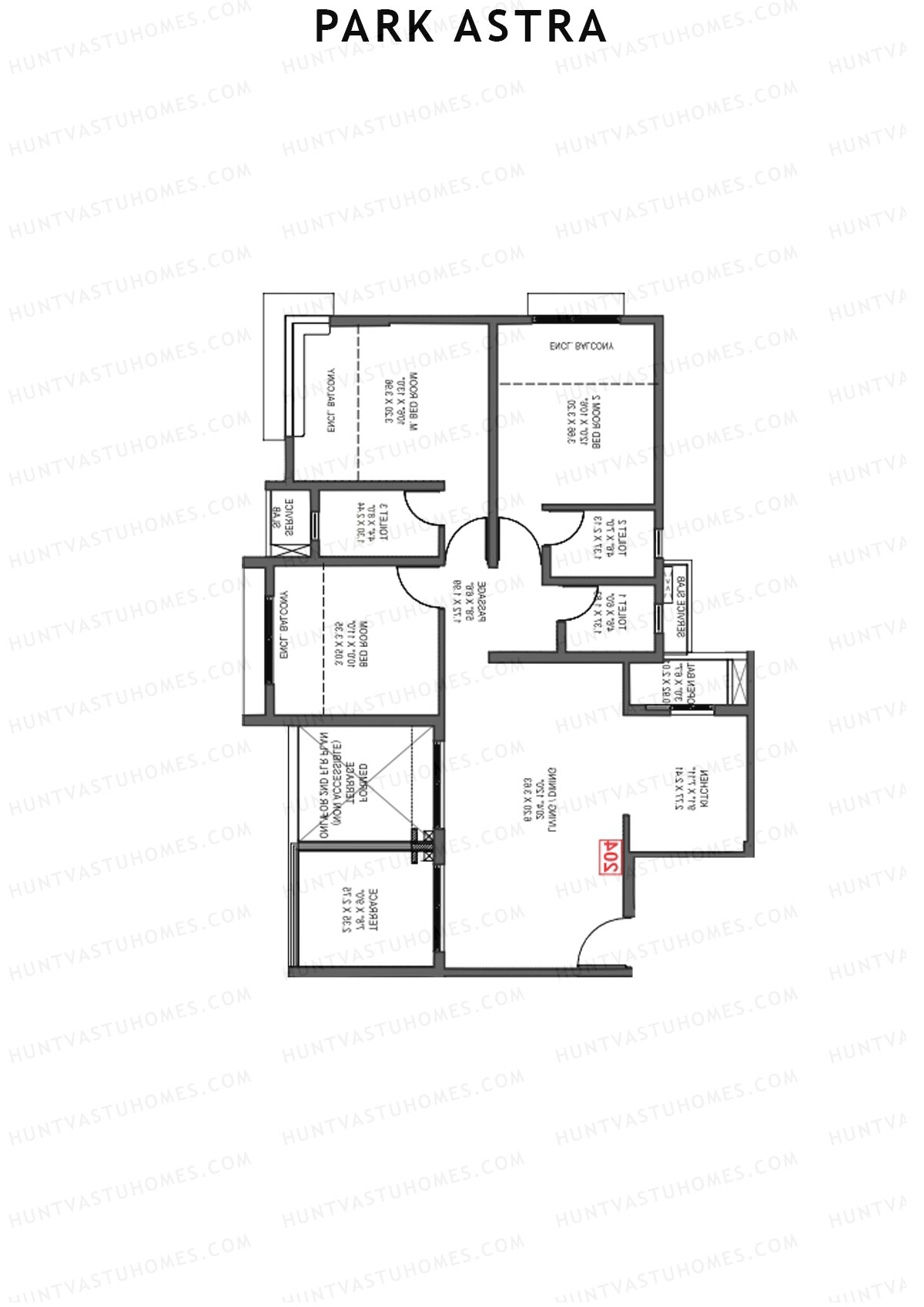 Park Astra Wing I Unit 4 Floor Plan