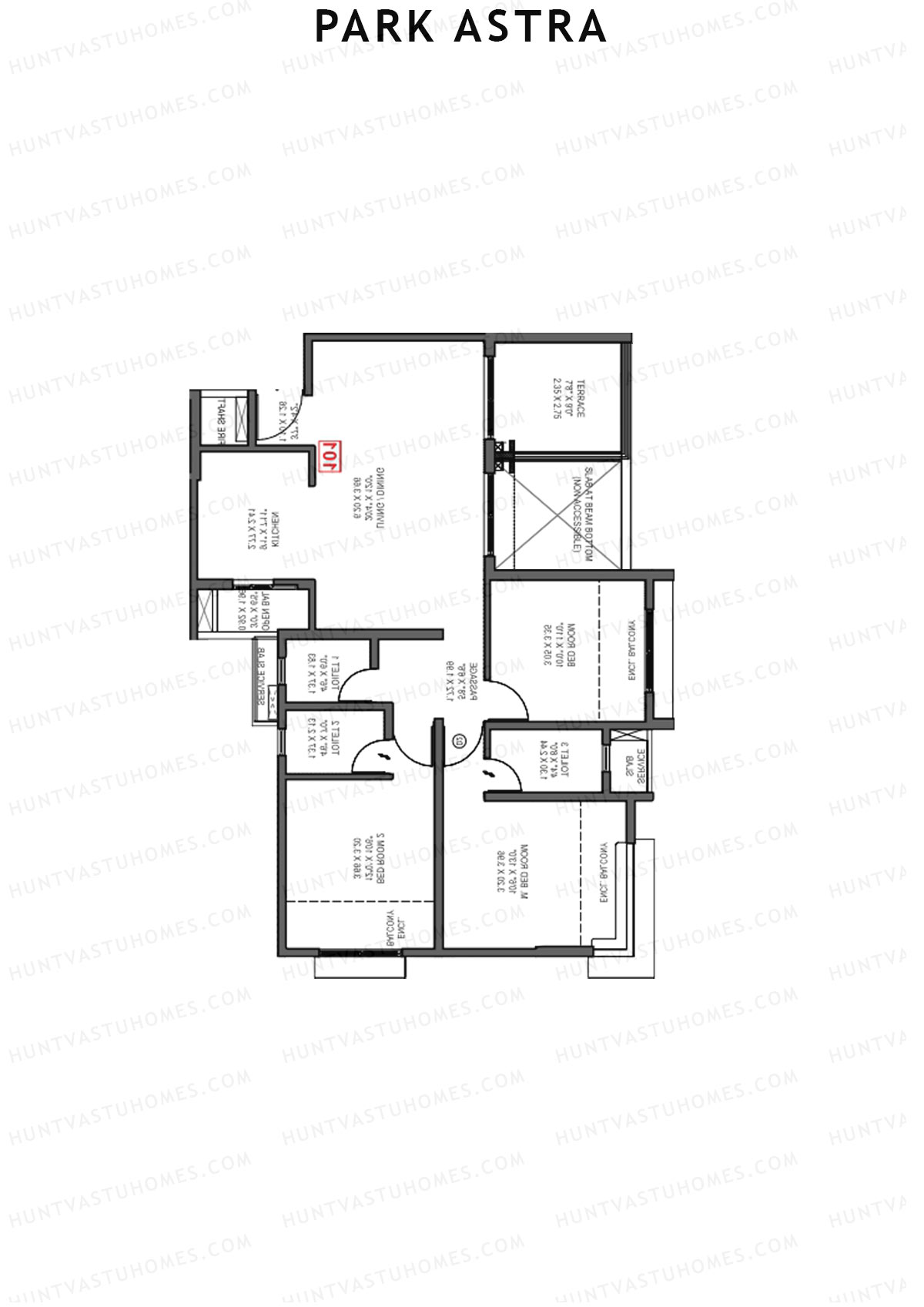 Park Astra Wing J Unit 1 Floor Plan
