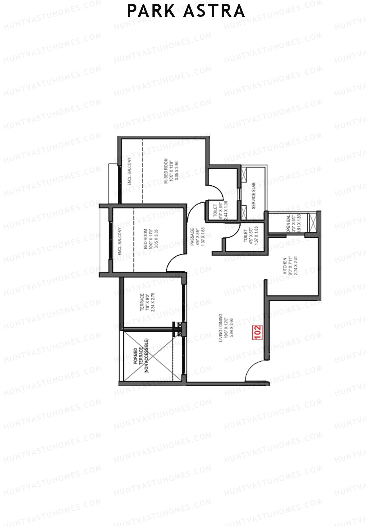 Park Astra Wing J Unit 3 Floor Plan