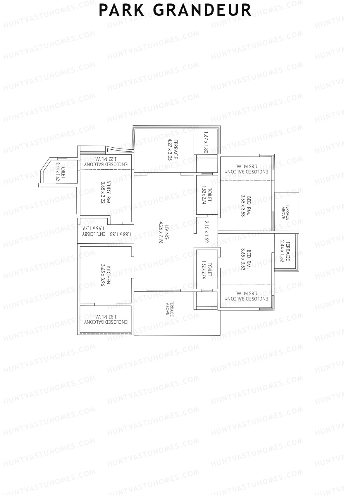 Park Grandeur Wing B Unit 2 Floor Plan