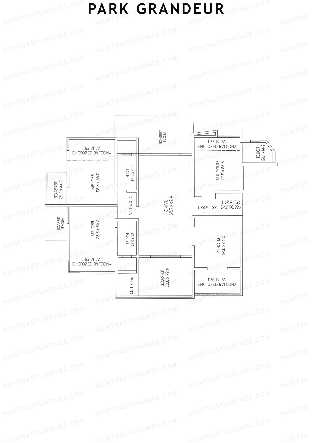 Park Grandeur Wing B Unit 3 Floor Plan